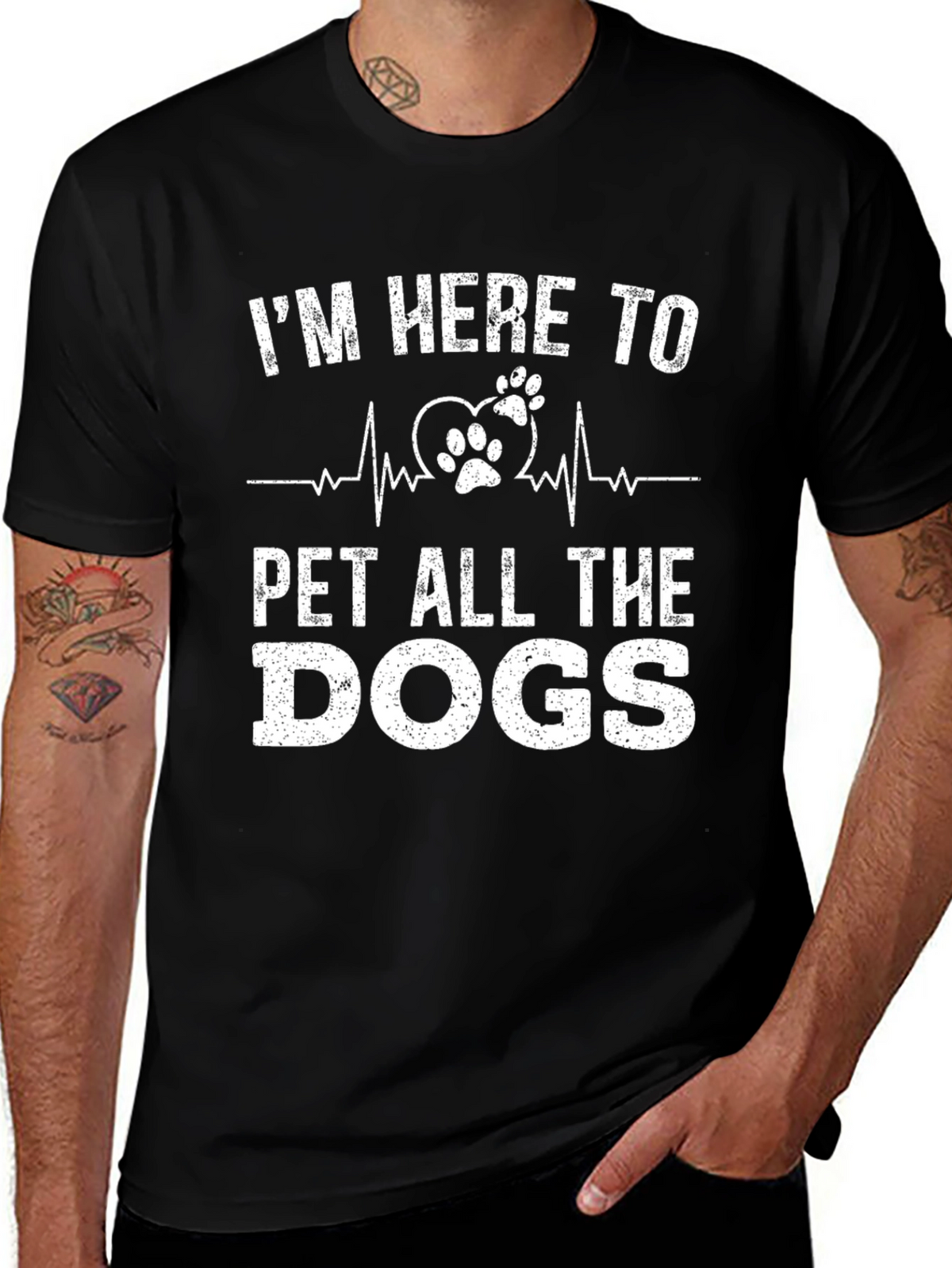 Im Here To Pet All The Dogs Graphic T-Shirt