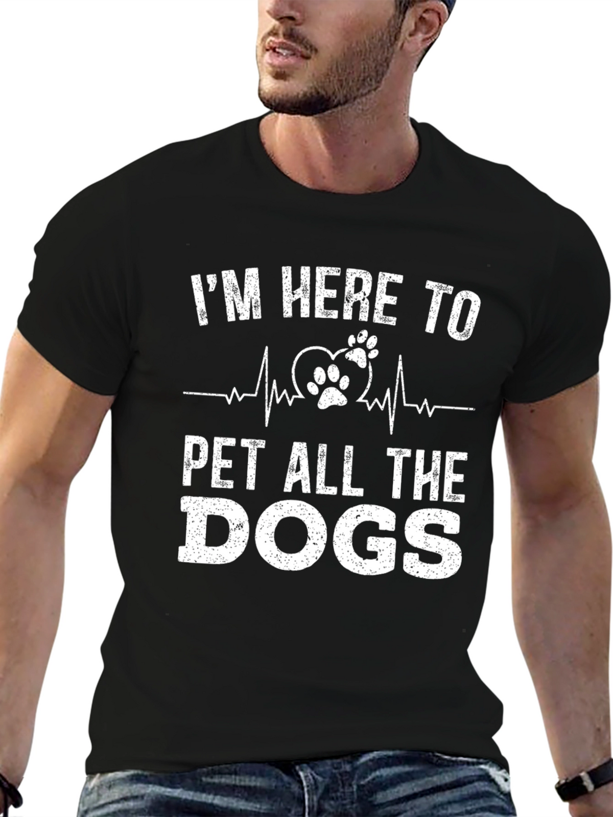 Im Here To Pet All The Dogs Graphic T-Shirt