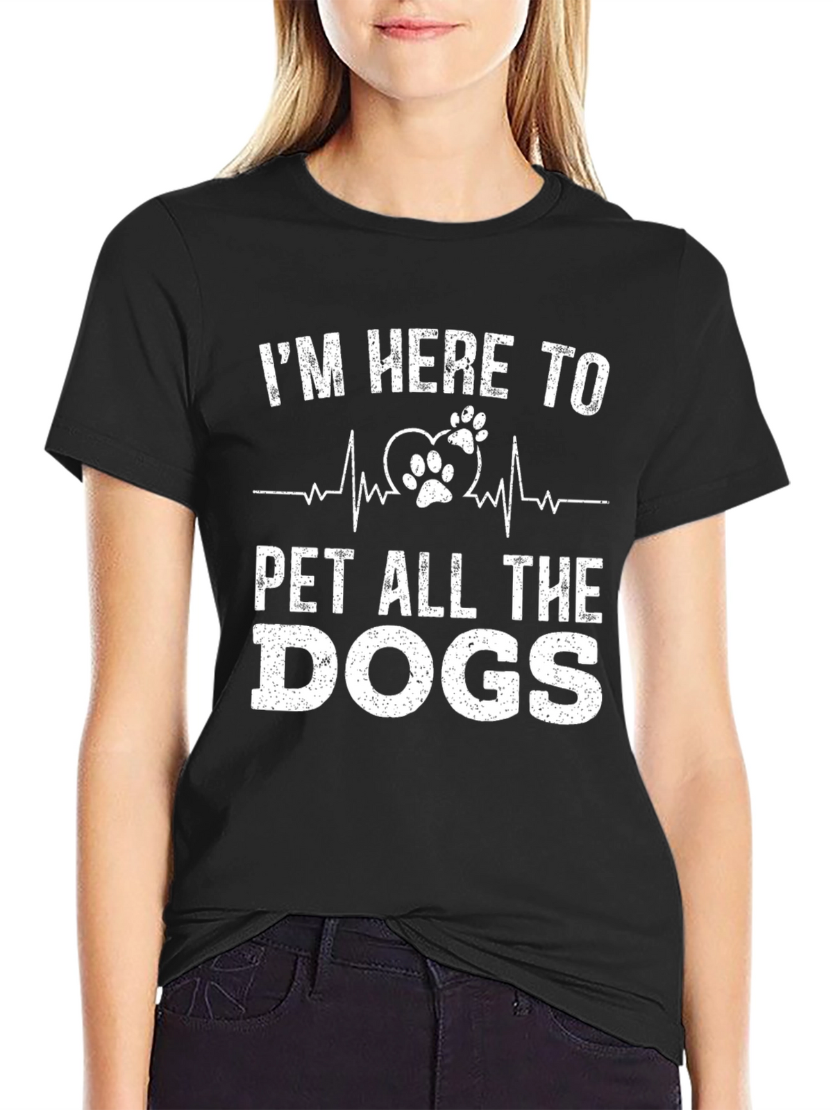 Im Here To Pet All The Dogs Graphic T-Shirt
