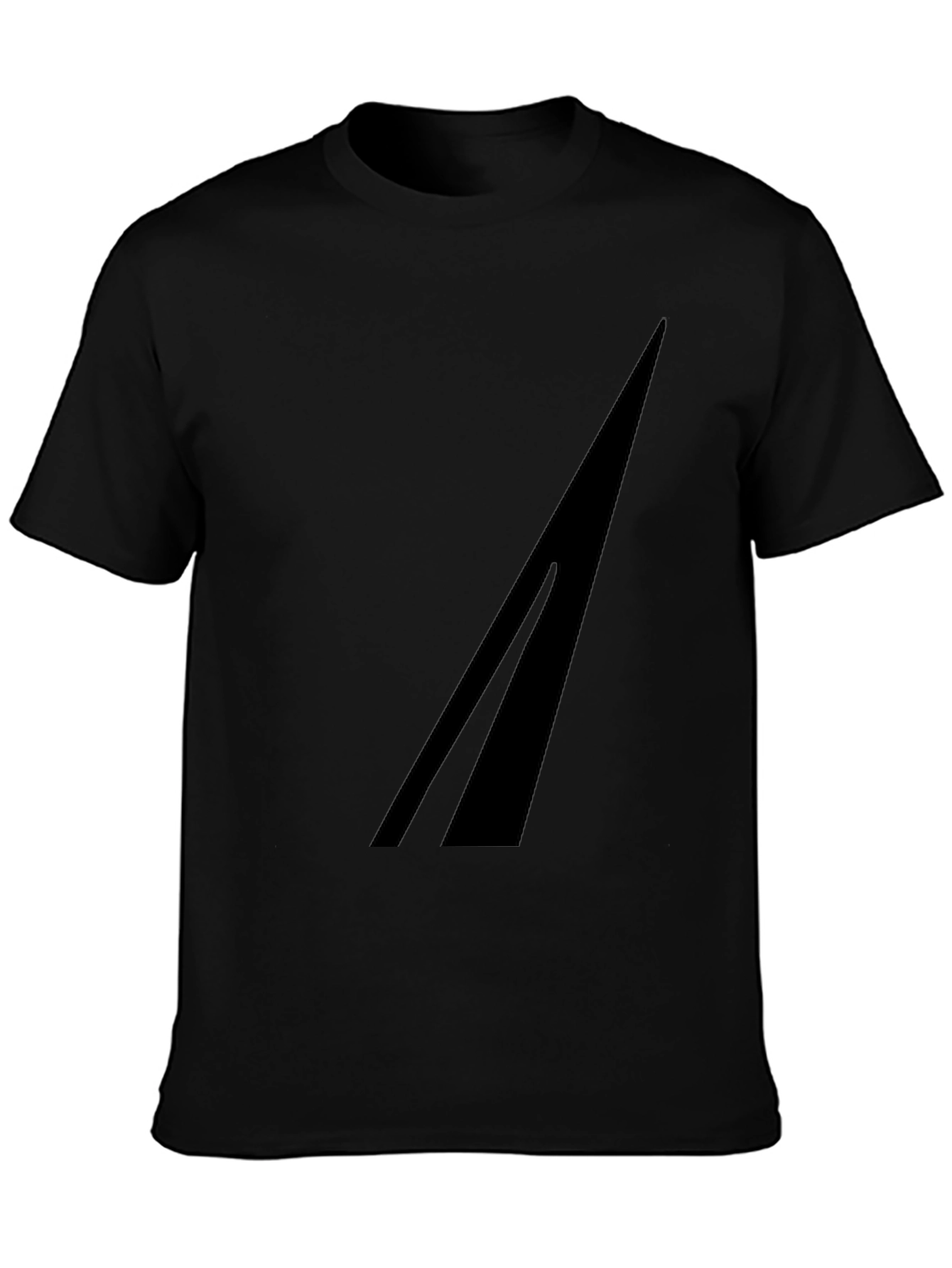 Mens Black Graphic Tee - Minimalist Design
