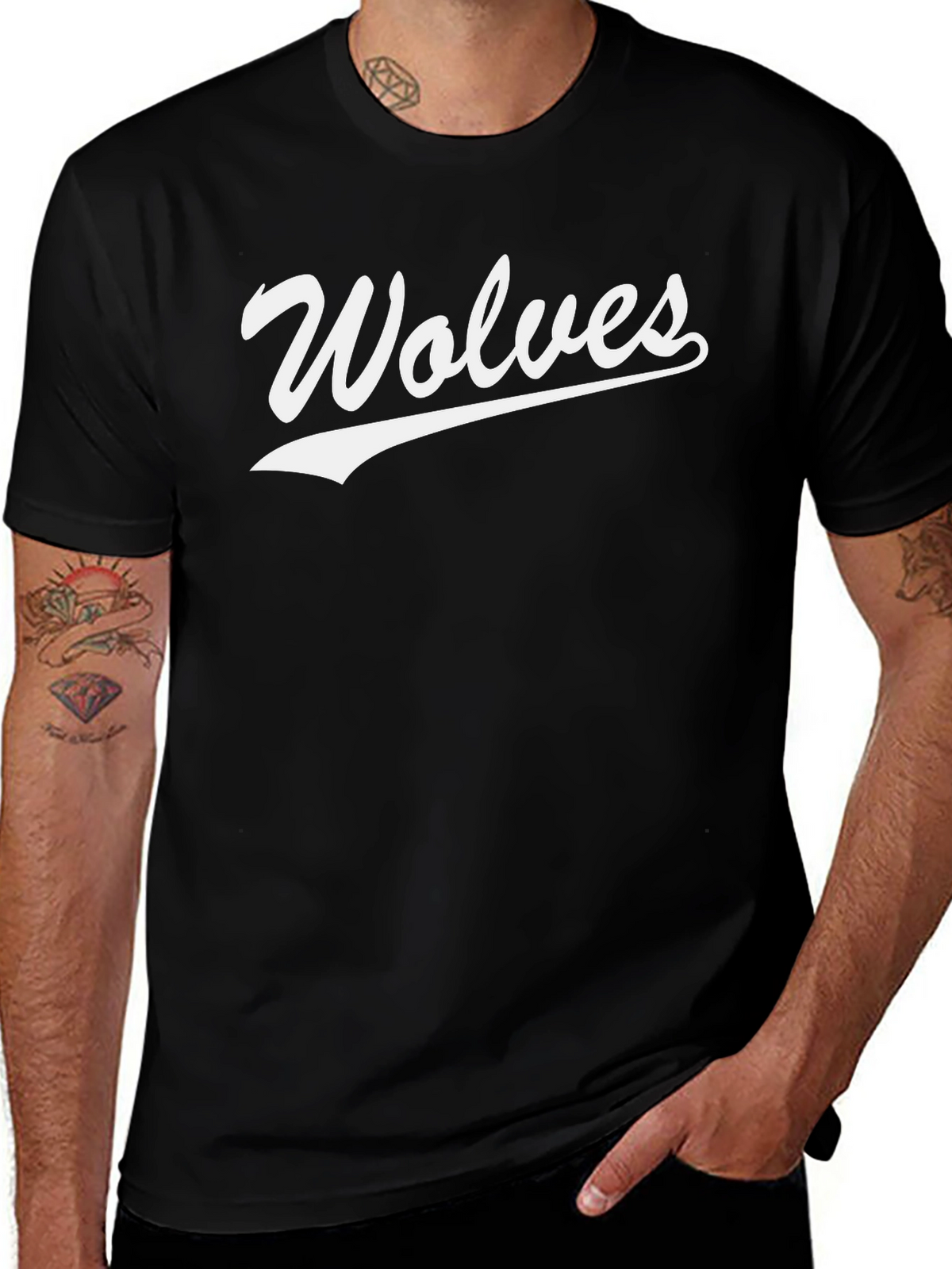 Wolves Graphic T-Shirt - Classic Black Tee
