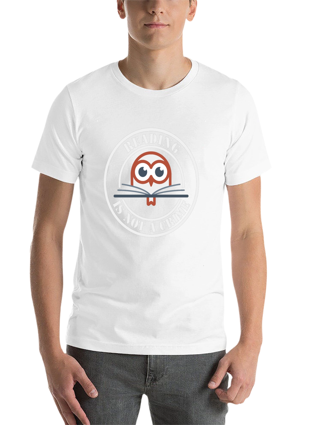 Reading Is Not A Crime Owl Graphic T-Shirt