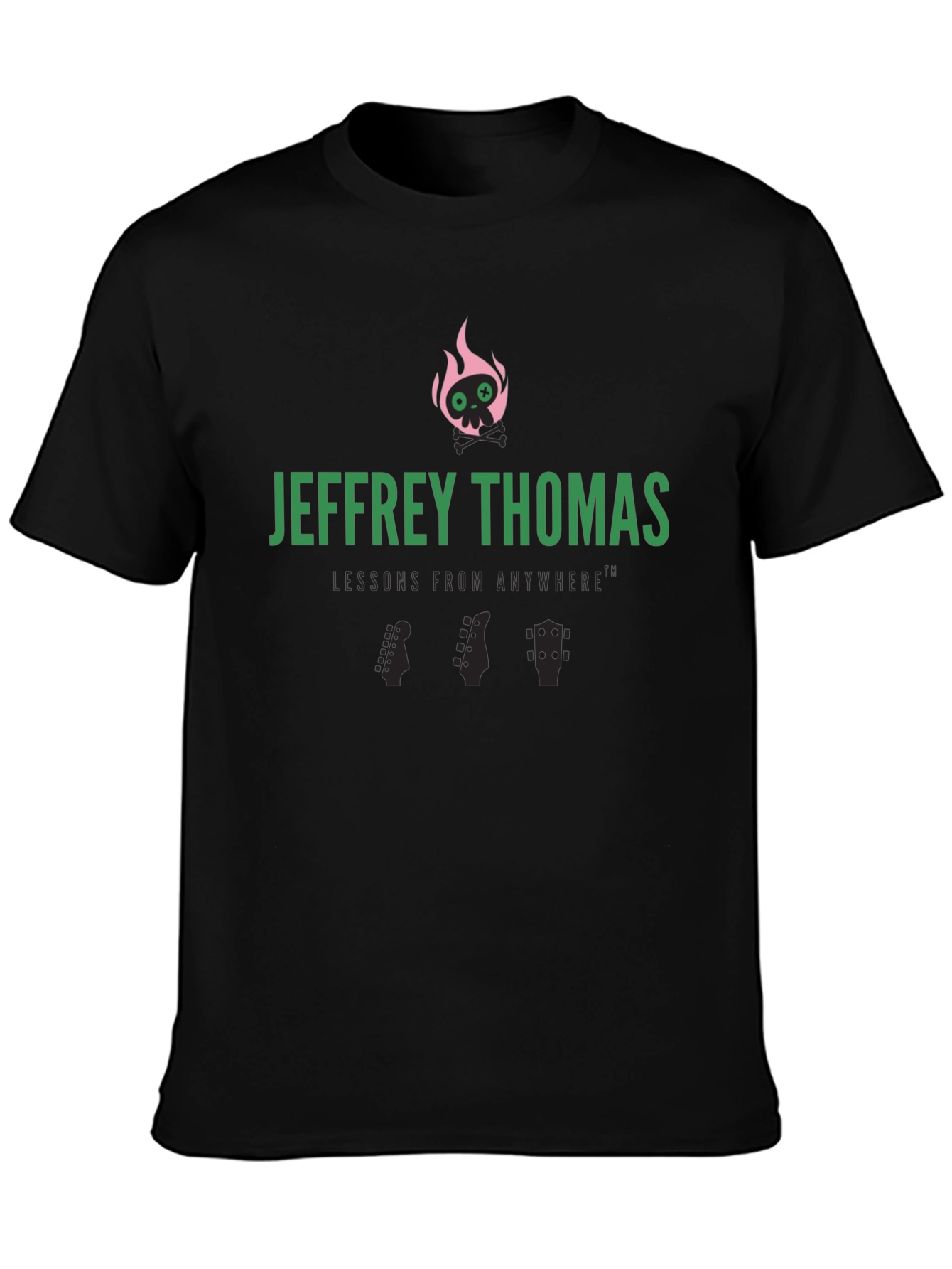 Jeffrey Thomas Skull Flames Graphic Tee