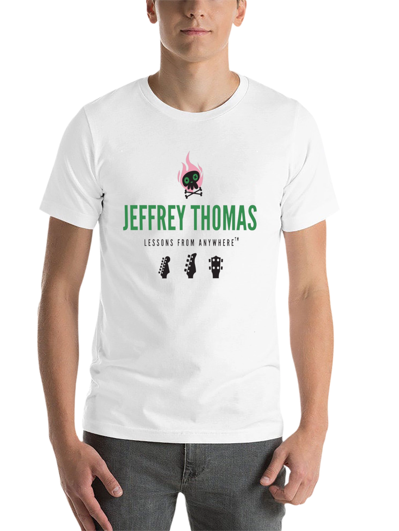 Jeffrey Thomas Skull Flames Graphic Tee