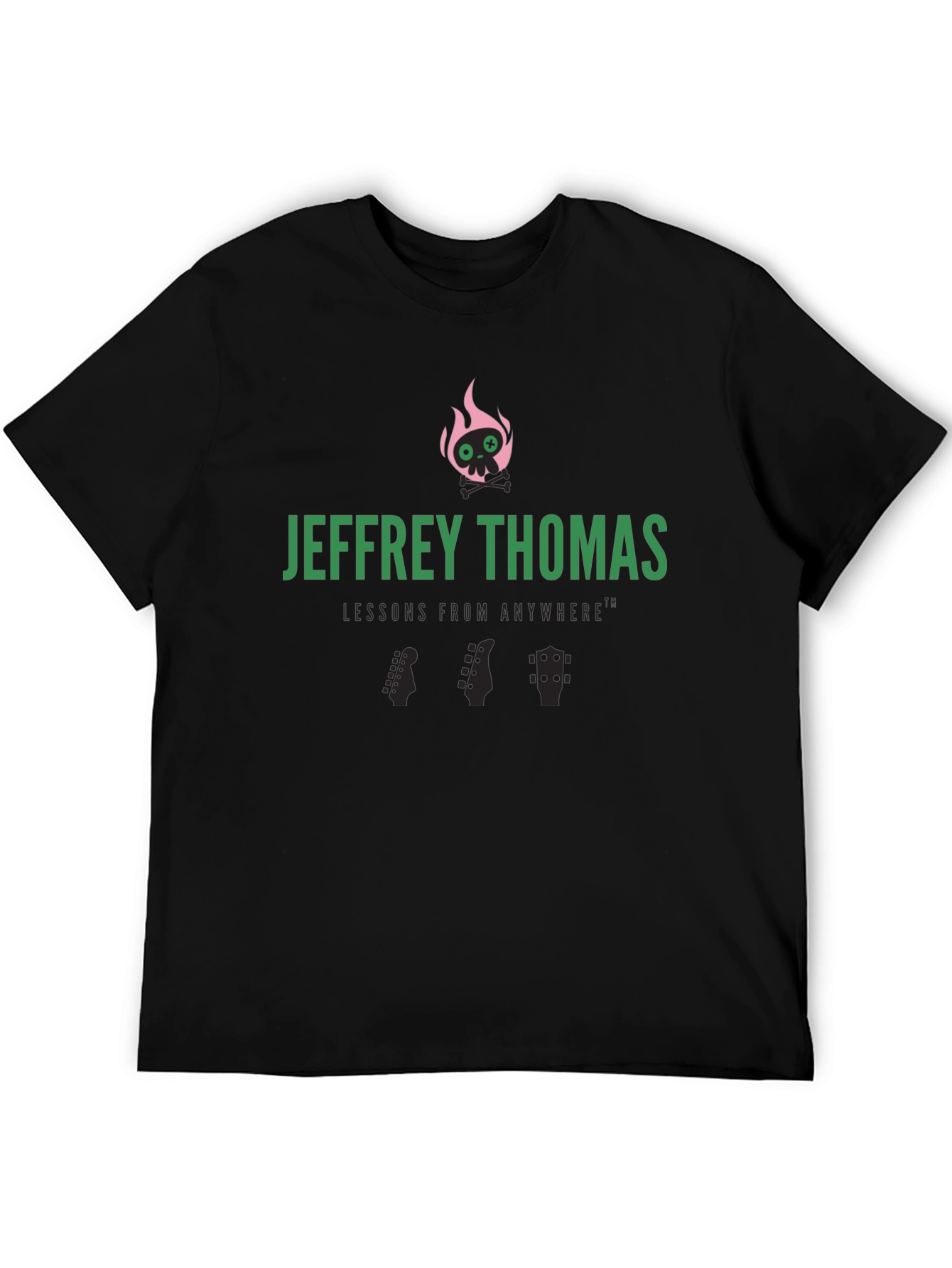 Jeffrey Thomas Skull Flames Graphic Tee