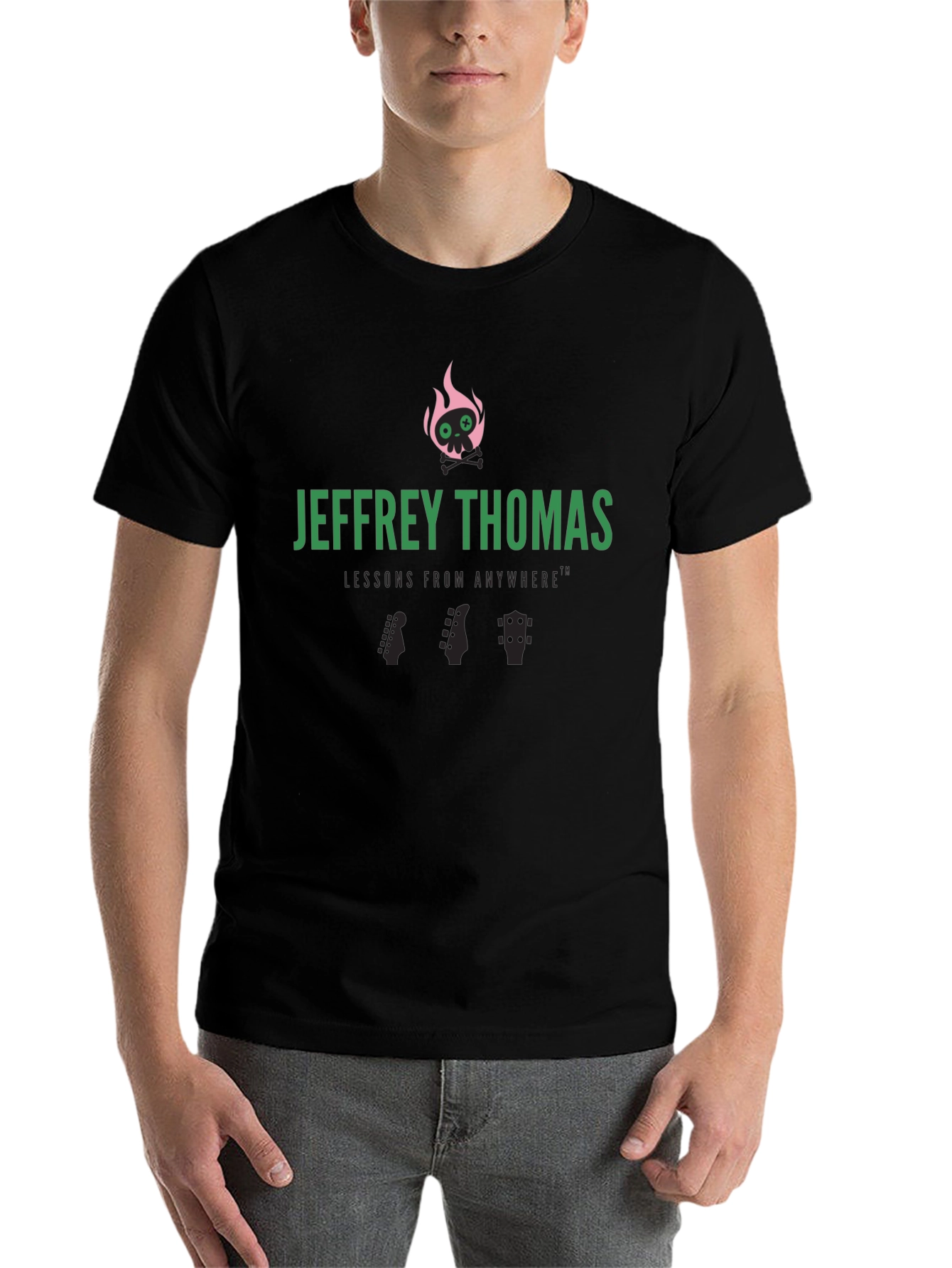 Jeffrey Thomas Skull Flames Graphic Tee