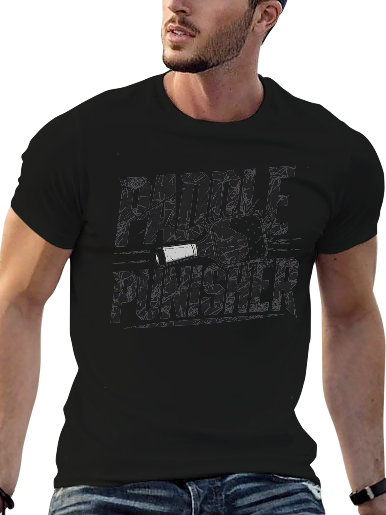 Paddle Punisher Graphic Tee - Black Cotton