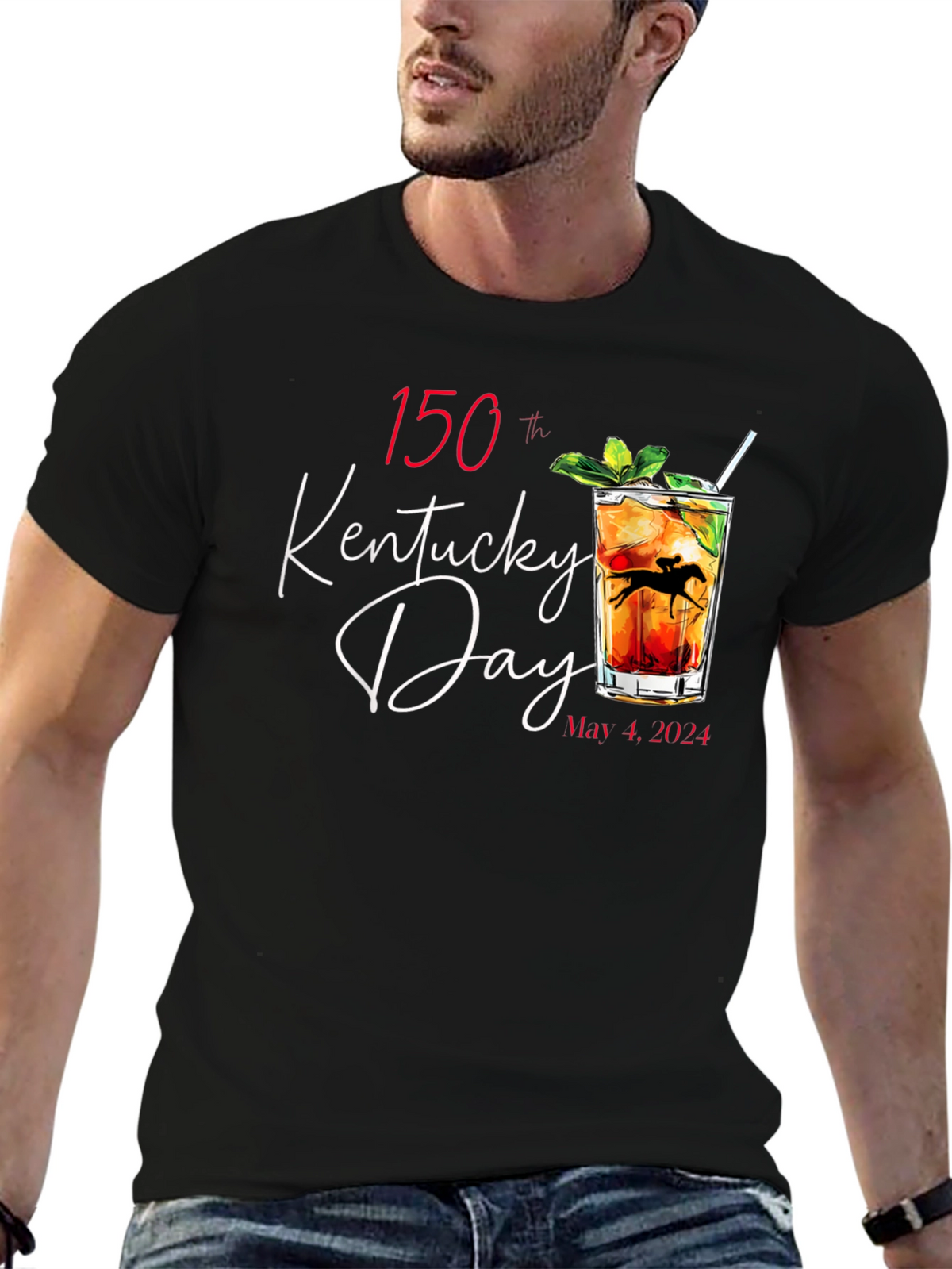 Kentucky Derby 150th Anniversary Black T-Shirt