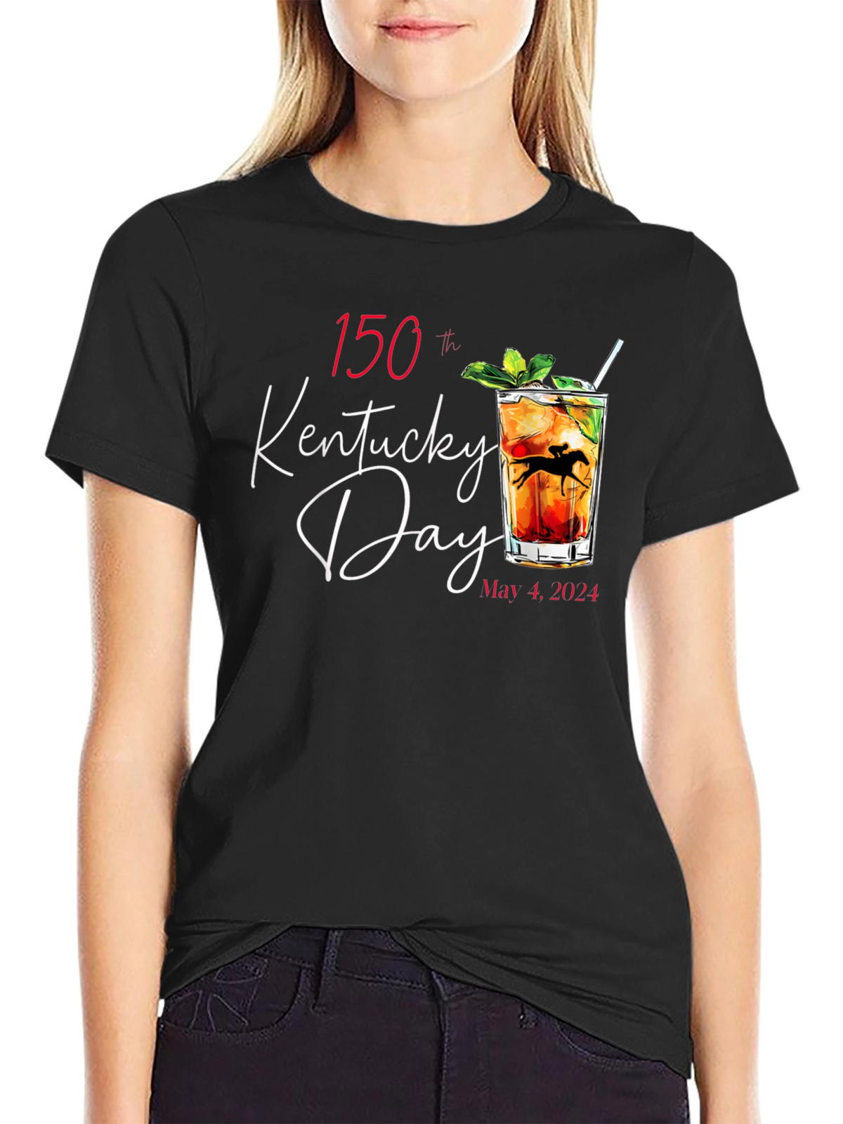 Kentucky Derby 150th Anniversary Black T-Shirt