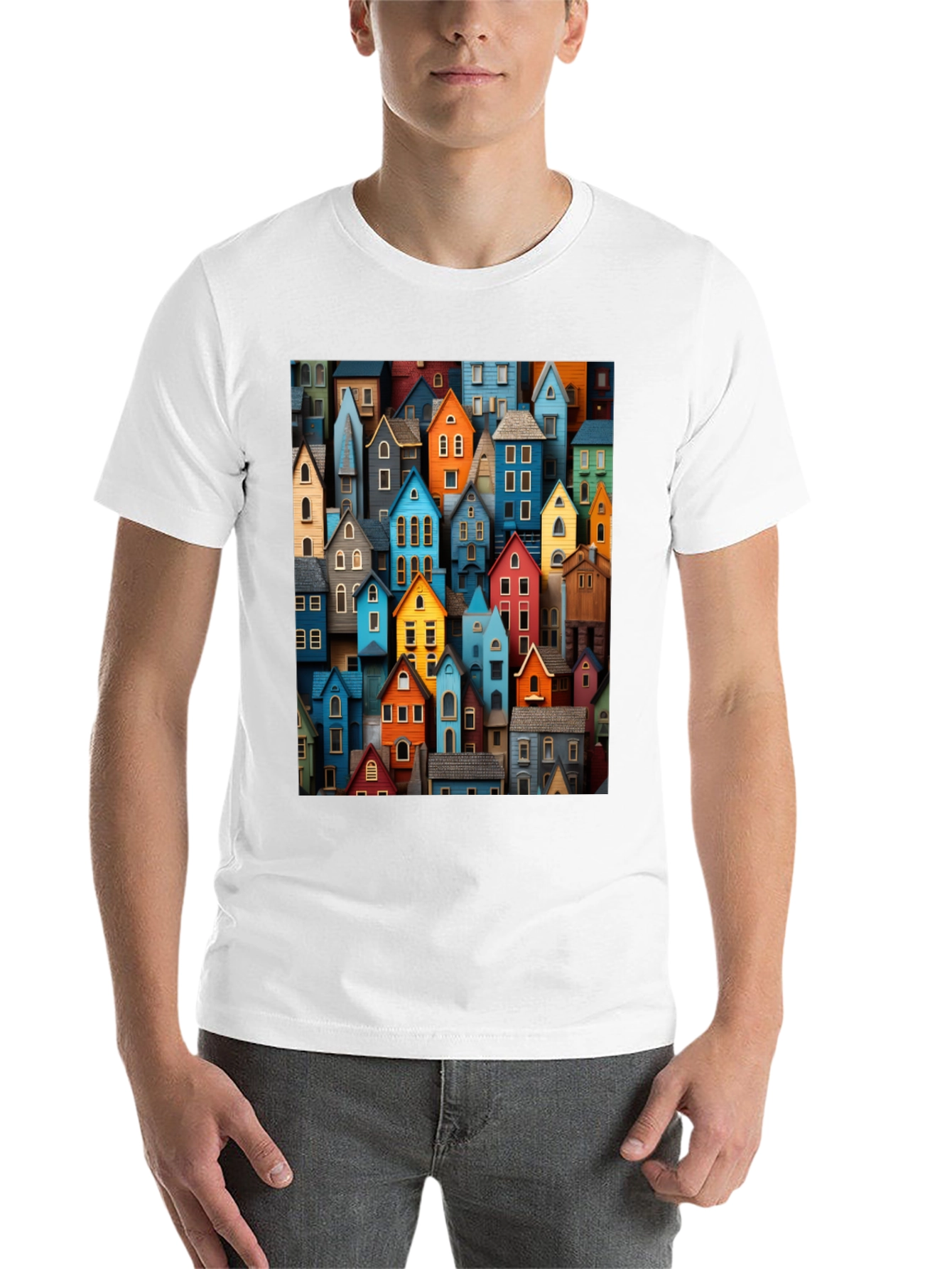 Colorful Houses Graphic T-Shirt