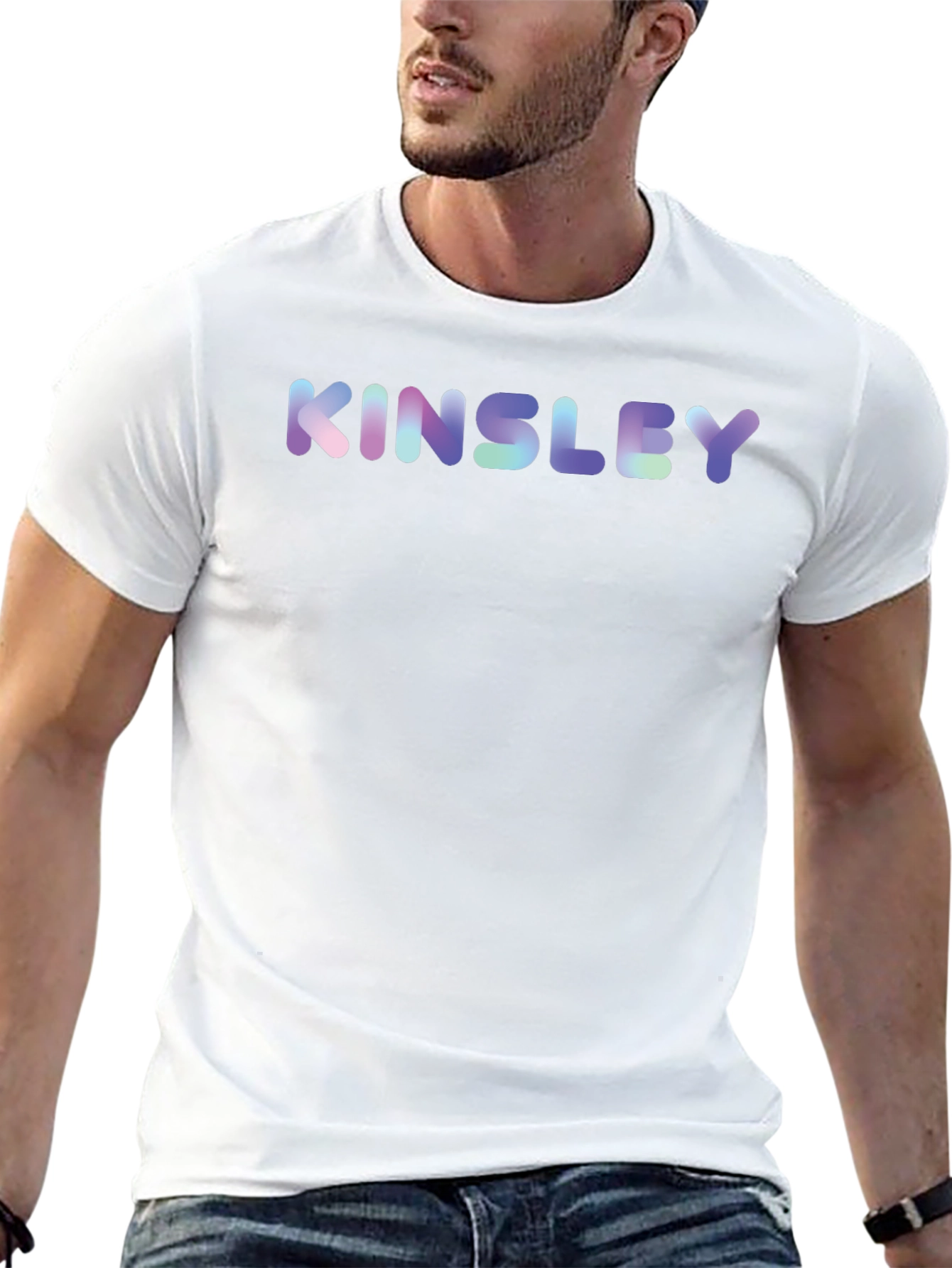 Kinsley Personalized Graphic Black T-Shirt