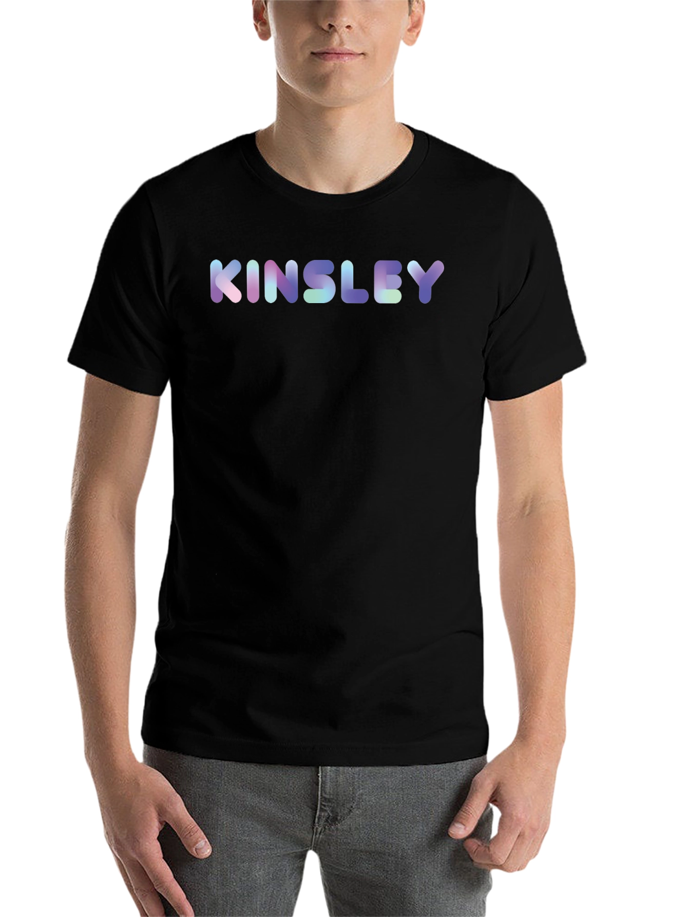 Kinsley Personalized Graphic Black T-Shirt