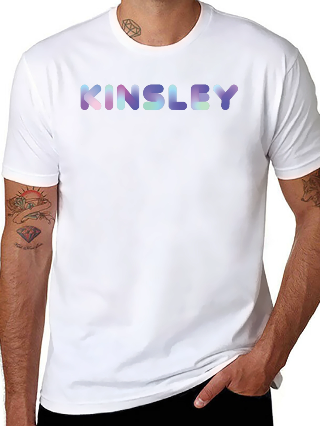 Kinsley Personalized Graphic Black T-Shirt