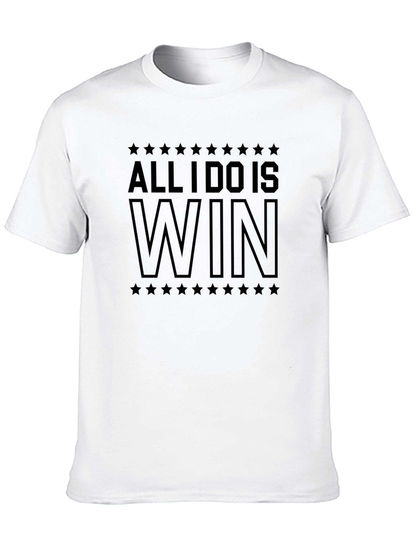 All I Do Is Win Black Graphic Tee