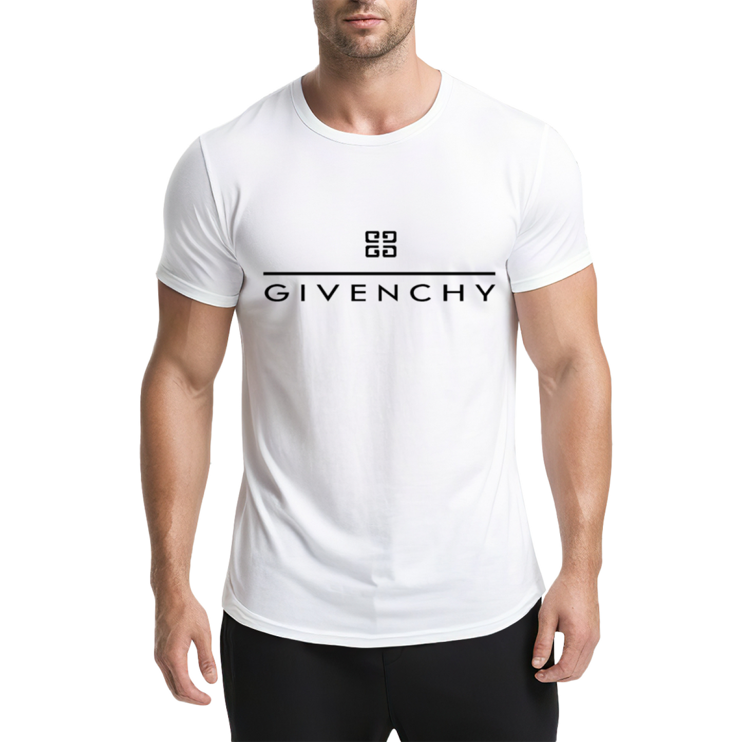 Luxury Brand GIVENCHY Minimal Logo Fashion Tee