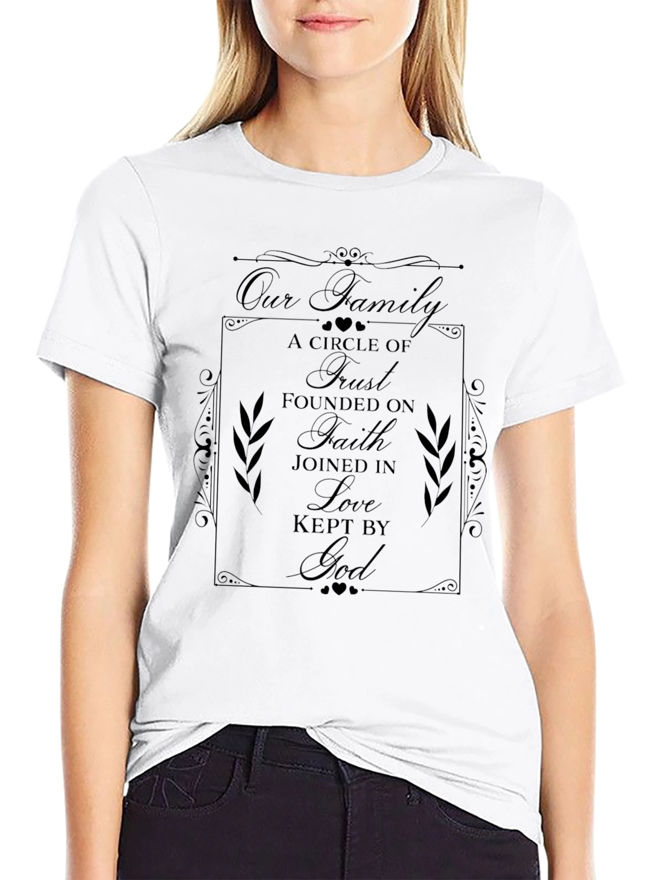 Family Faith Love Graphic T-Shirt