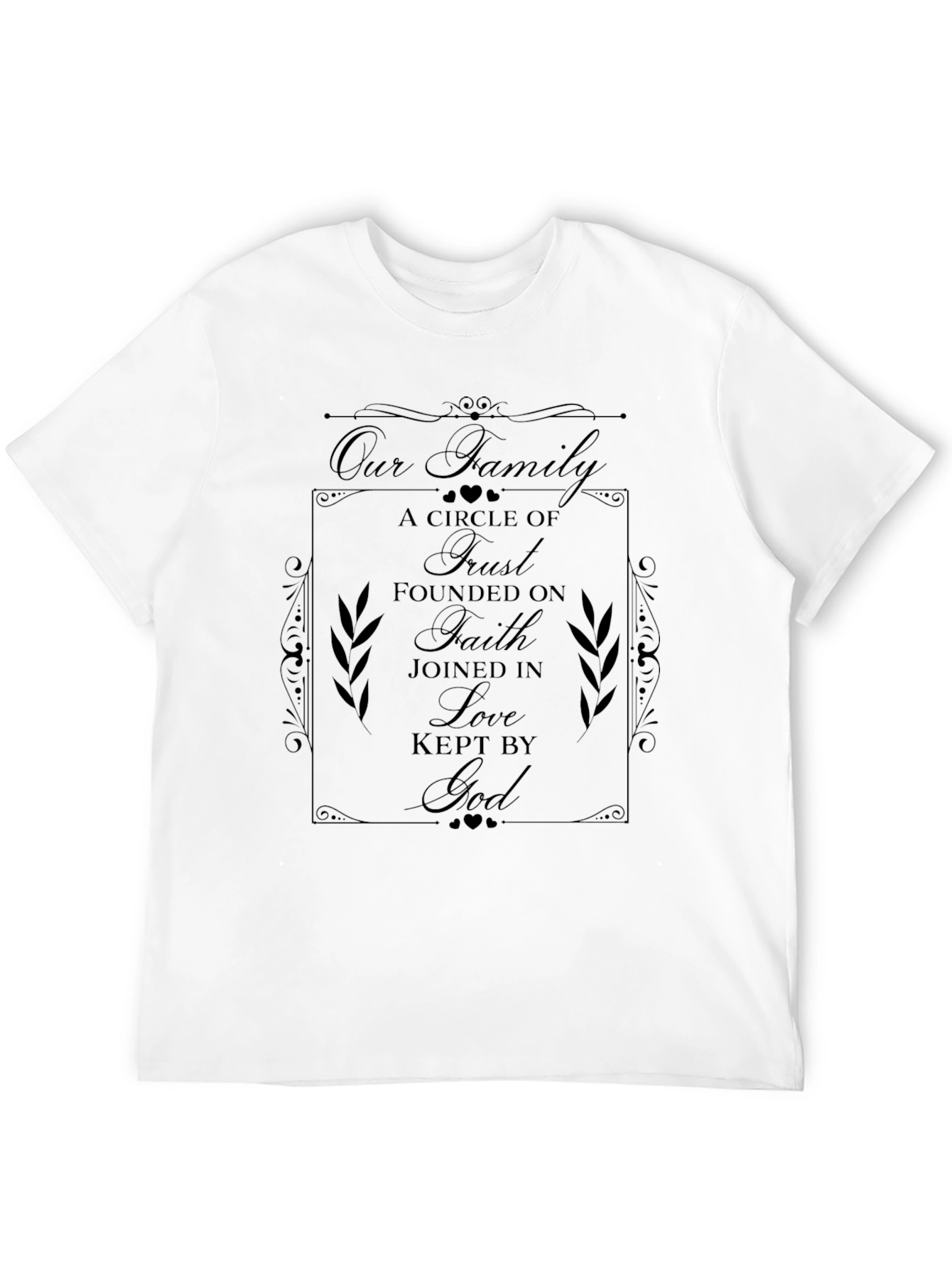 Family Faith Love Graphic T-Shirt