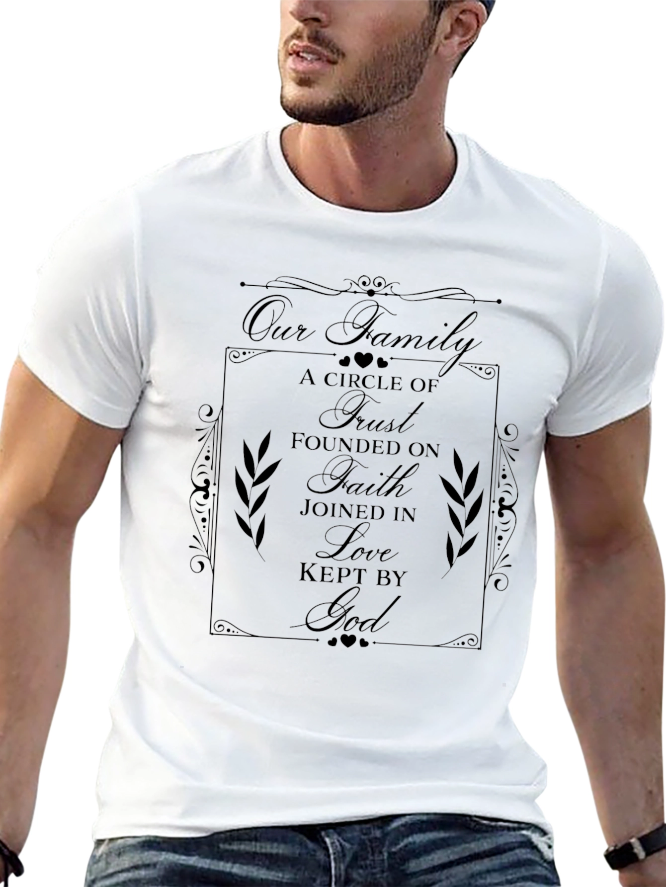 Family Faith Love Graphic T-Shirt