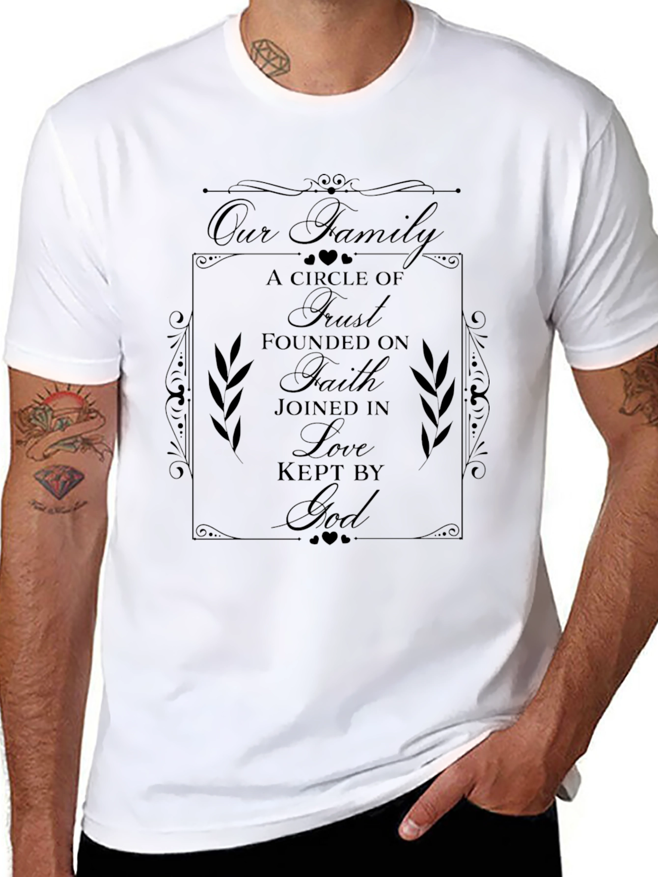 Family Faith Love Graphic T-Shirt