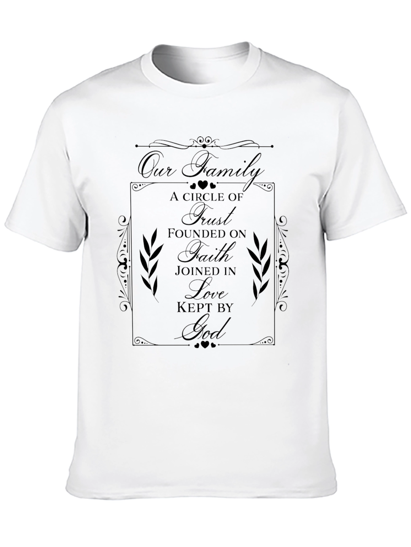 Family Faith Love Graphic T-Shirt