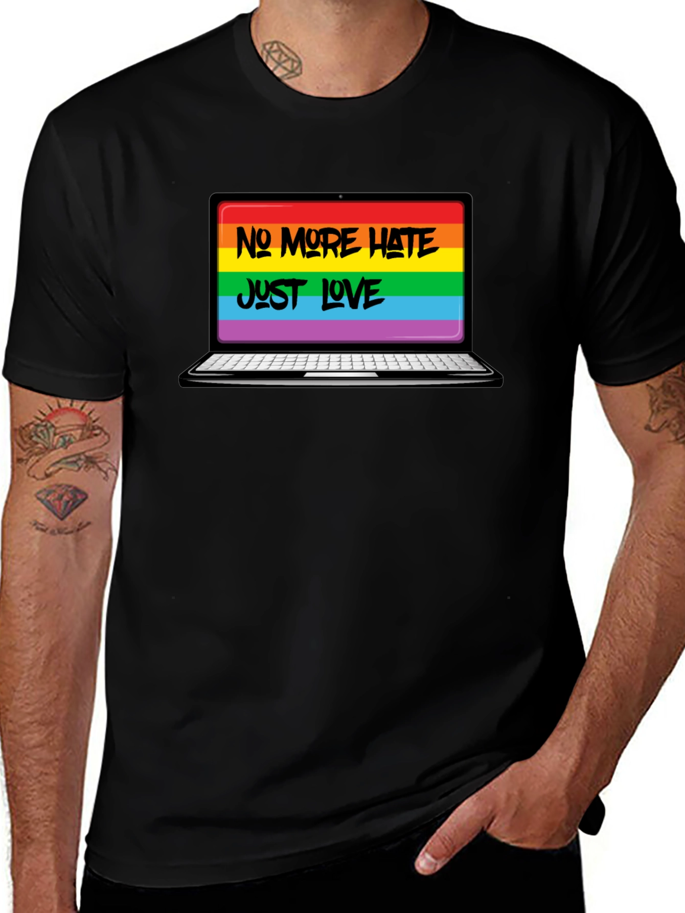No More Hate Just Love LGBTQ+ T-Shirt