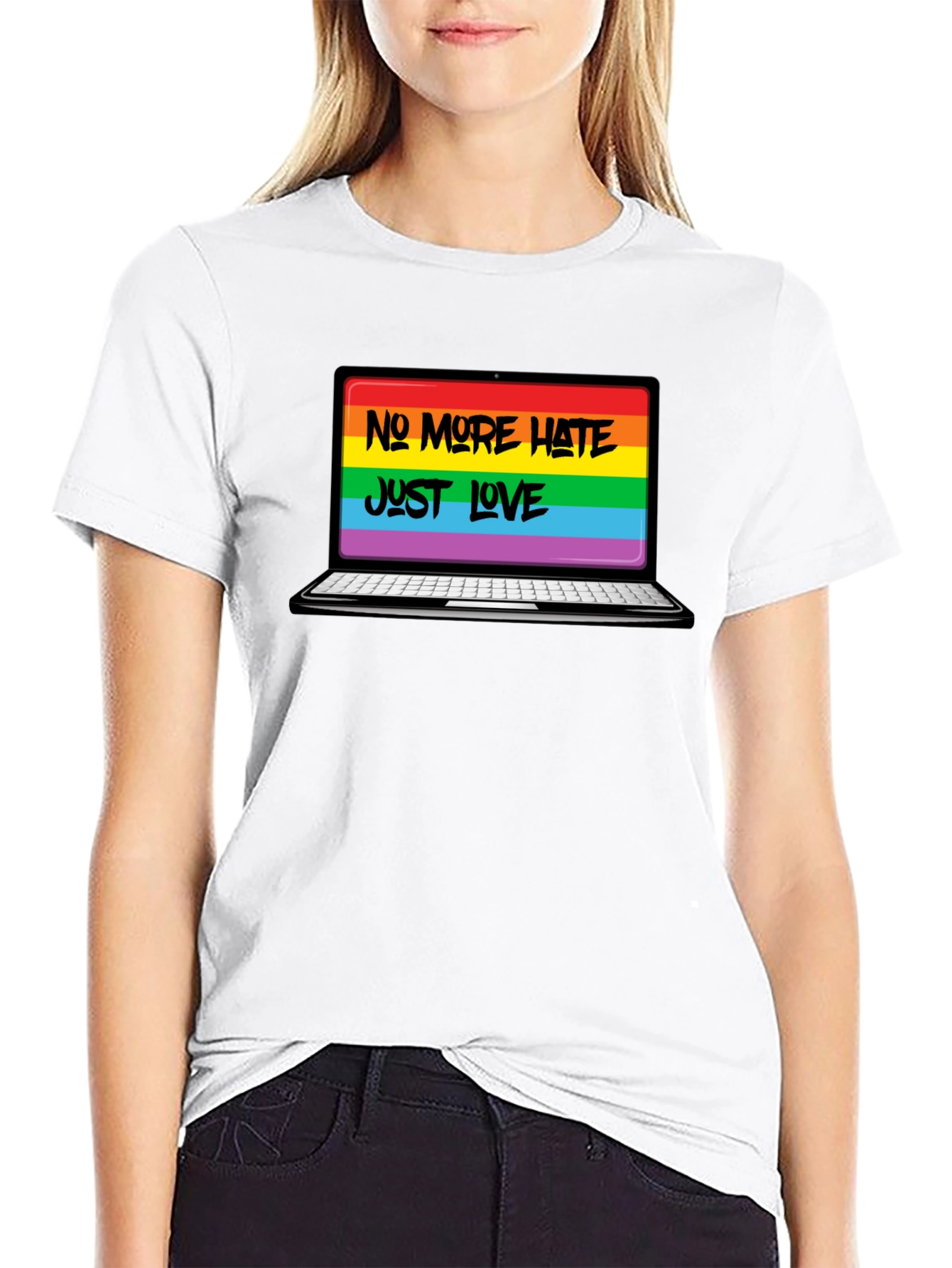 No More Hate Just Love LGBTQ+ T-Shirt