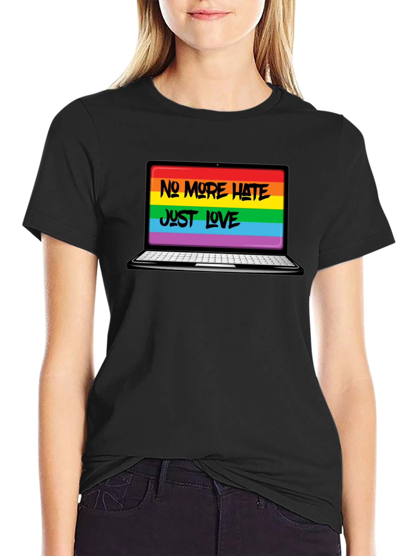 No More Hate Just Love LGBTQ+ T-Shirt