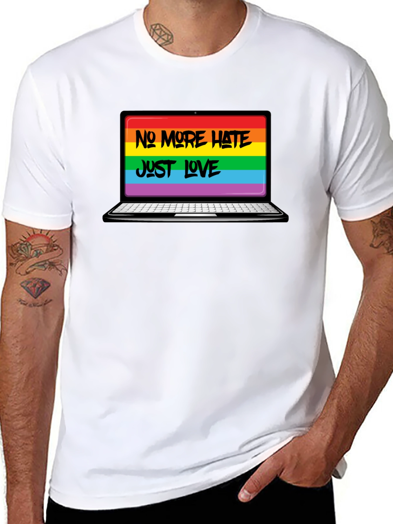 No More Hate Just Love LGBTQ+ T-Shirt