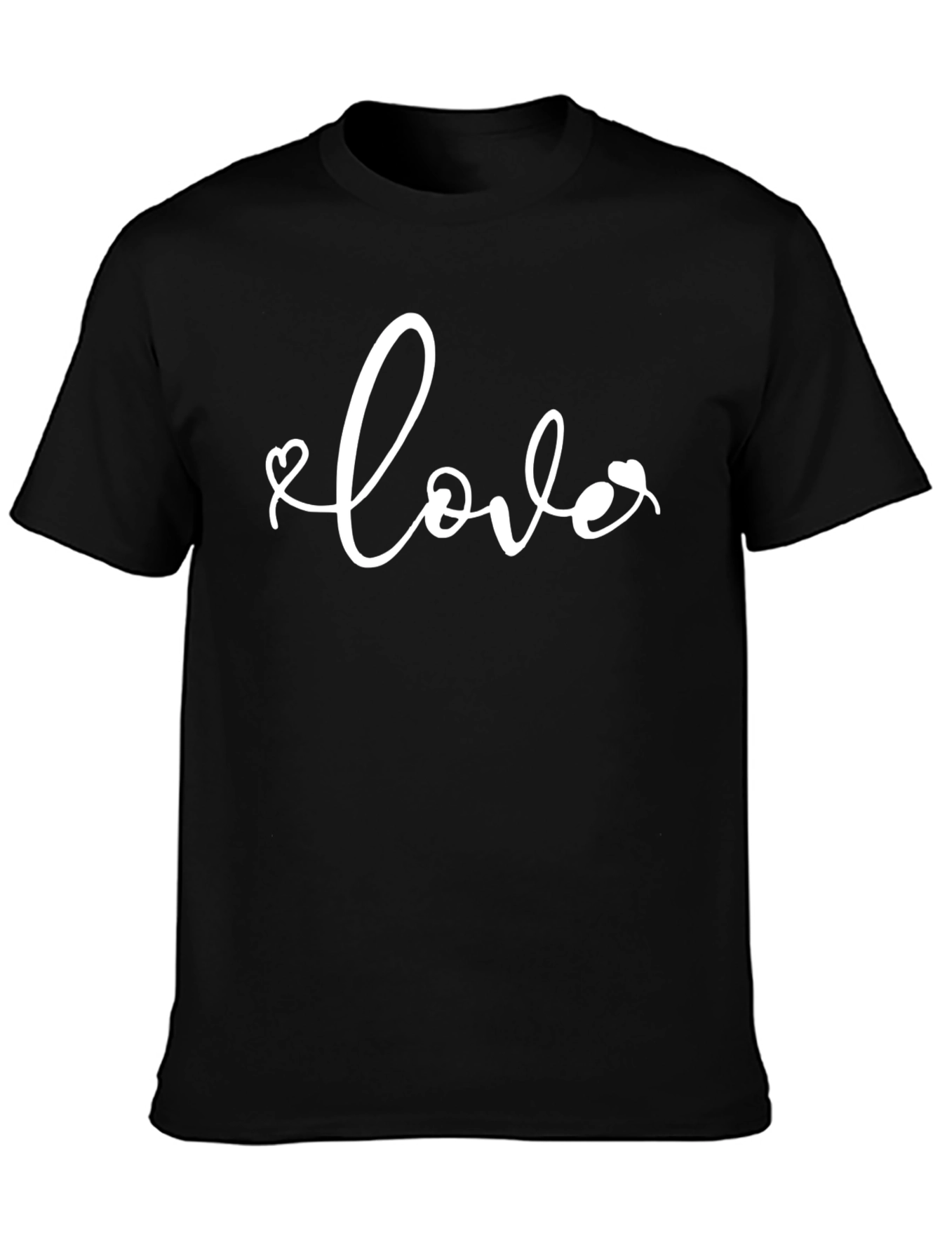 Love Graphic Tee - Stylish Black Cotton T-Shirt
