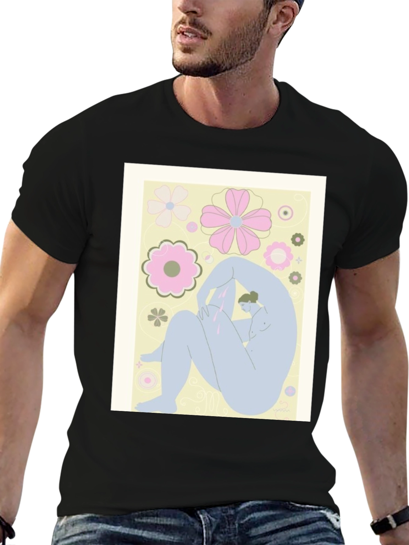 Abstract Art Tee - Black Graphic T-Shirt