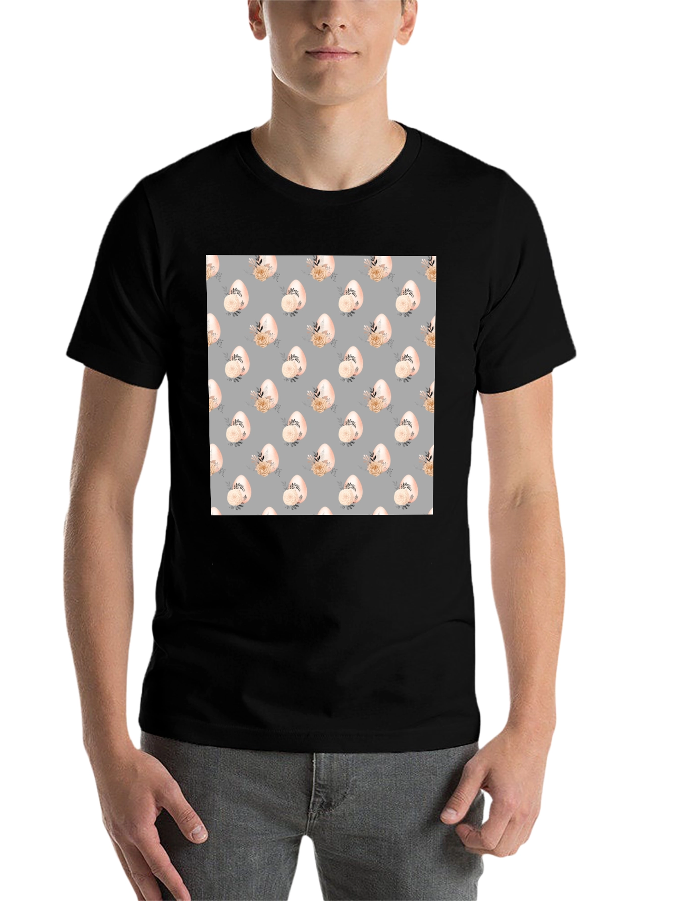 Floral Easter Egg Pattern T-Shirt