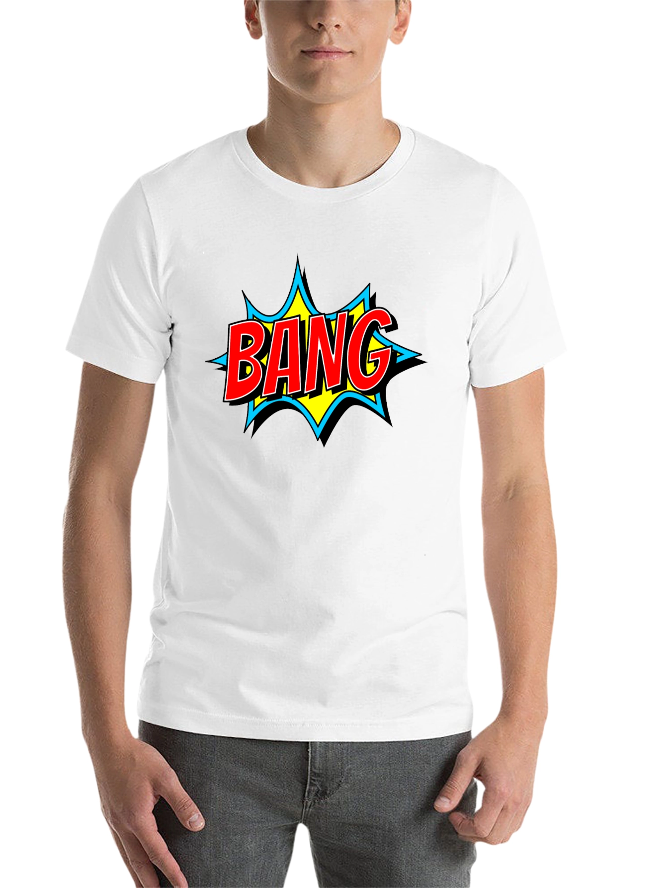 Bang! Comic Book Style Graphic Tee - Black