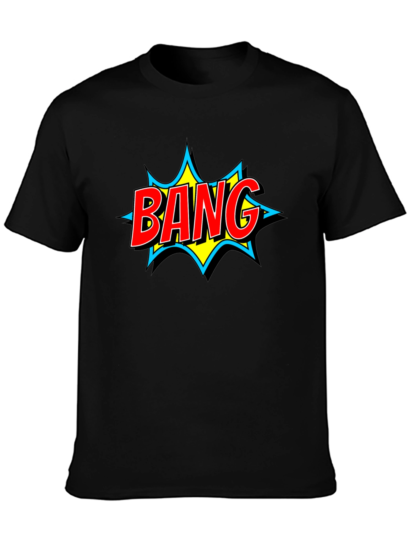 Bang! Comic Book Style Graphic Tee - Black