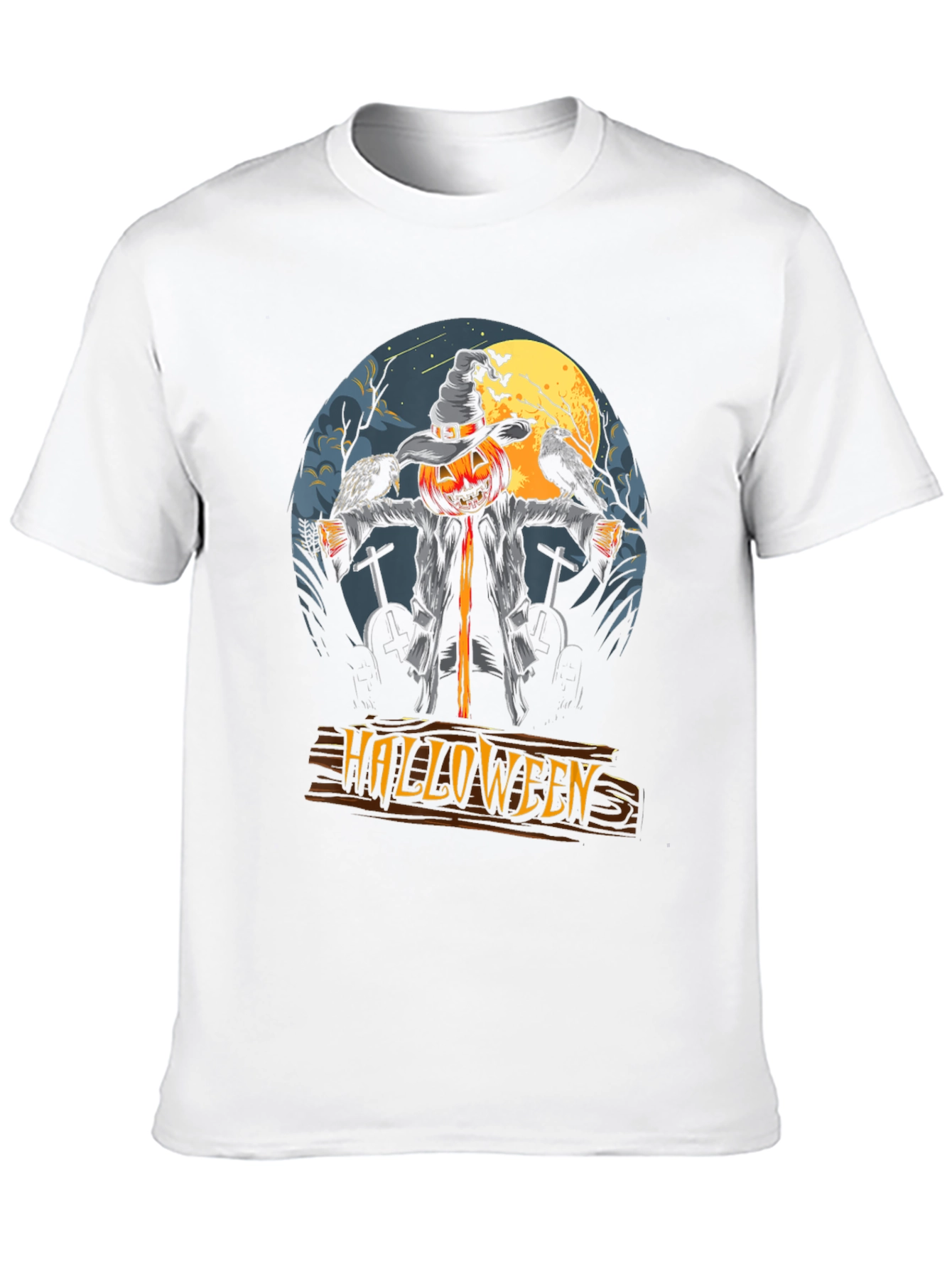 Halloween Scarecrow Pumpkin T-Shirt - Spooky Season