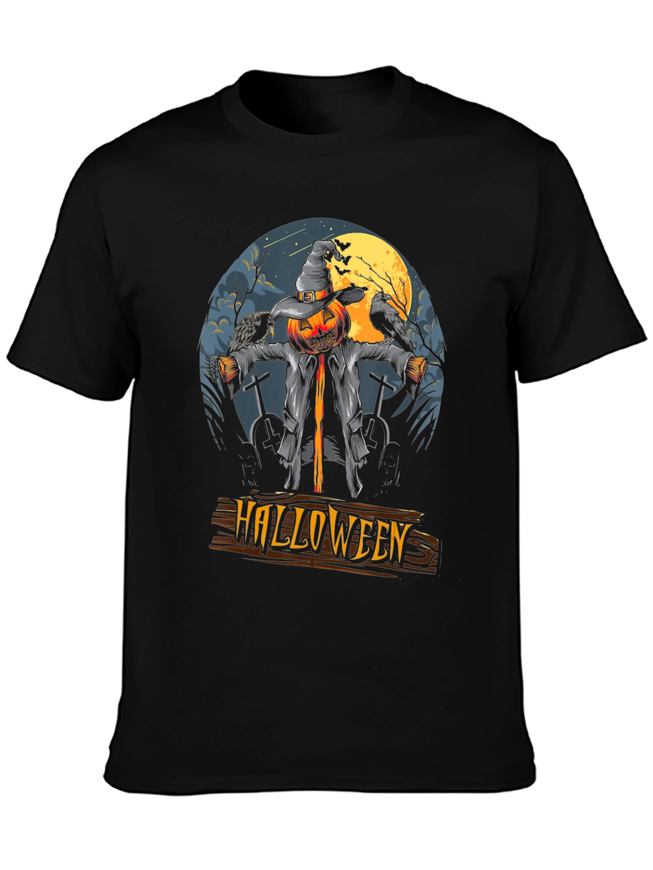 Halloween Scarecrow Pumpkin T-Shirt - Spooky Season