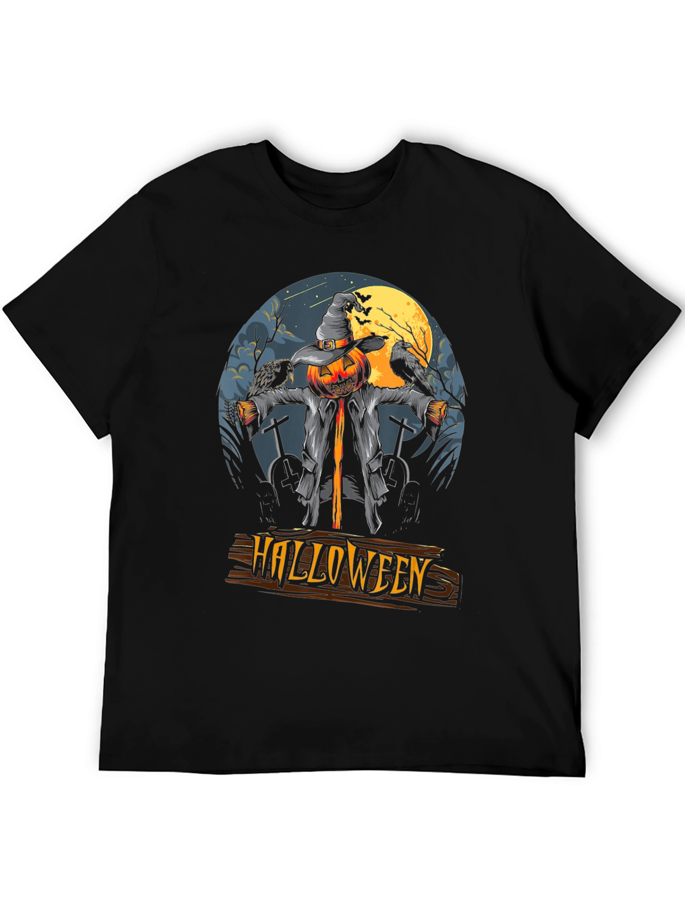 Halloween Scarecrow Pumpkin T-Shirt - Spooky Season