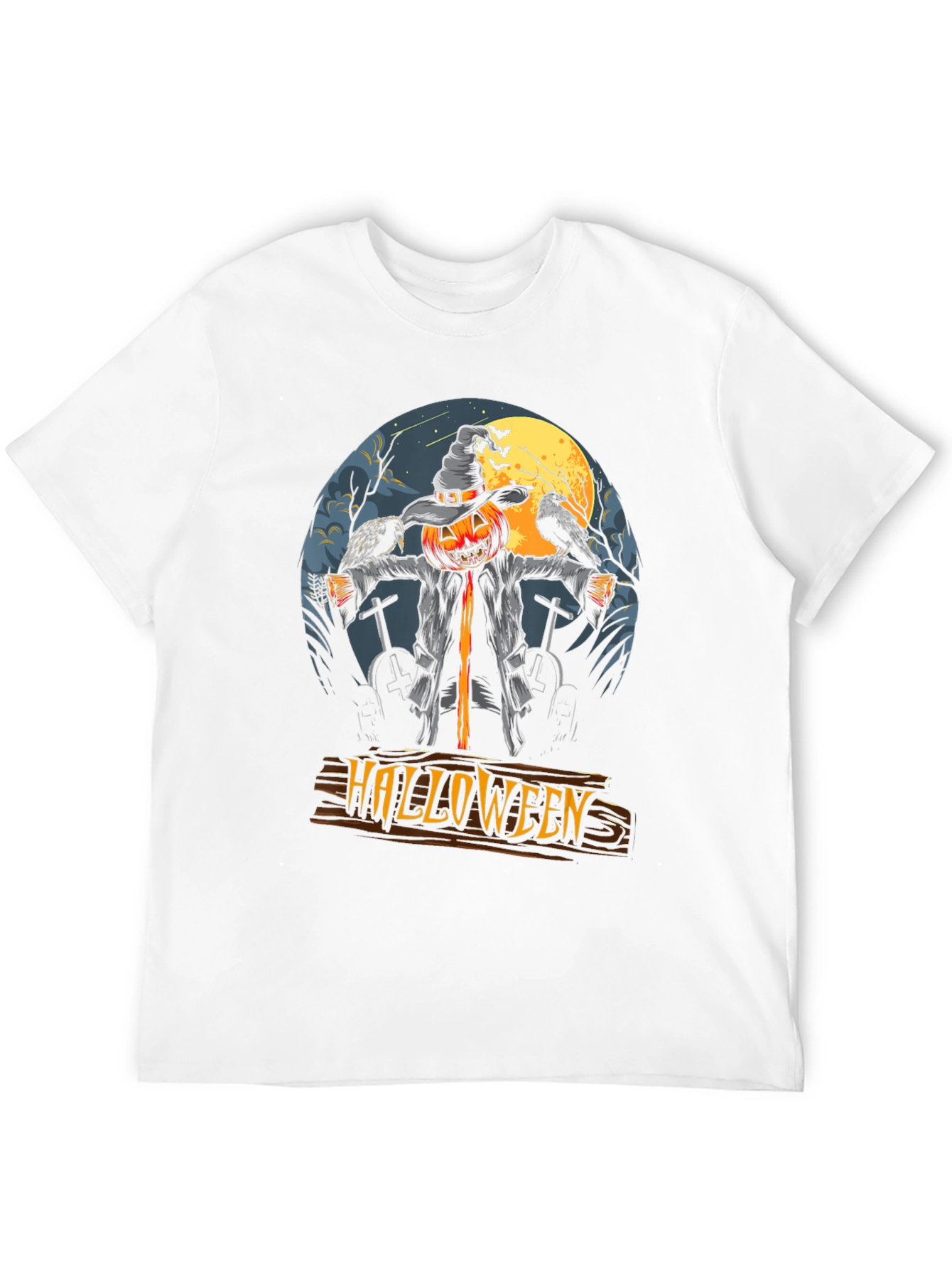 Halloween Scarecrow Pumpkin T-Shirt - Spooky Season