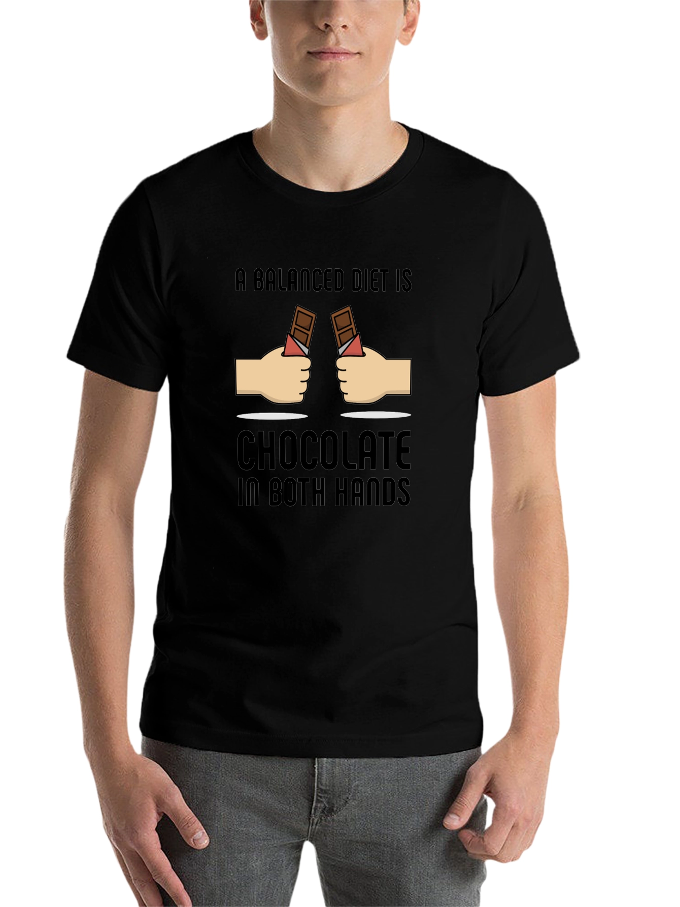 Chocolate in Both Hands Graphic T-Shirt