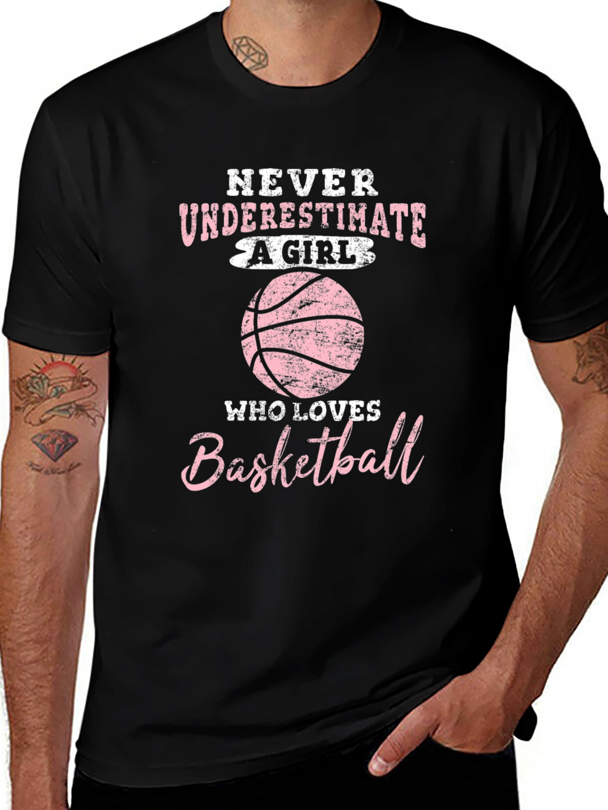 Basketball Girl T-Shirt - Never Underestimate