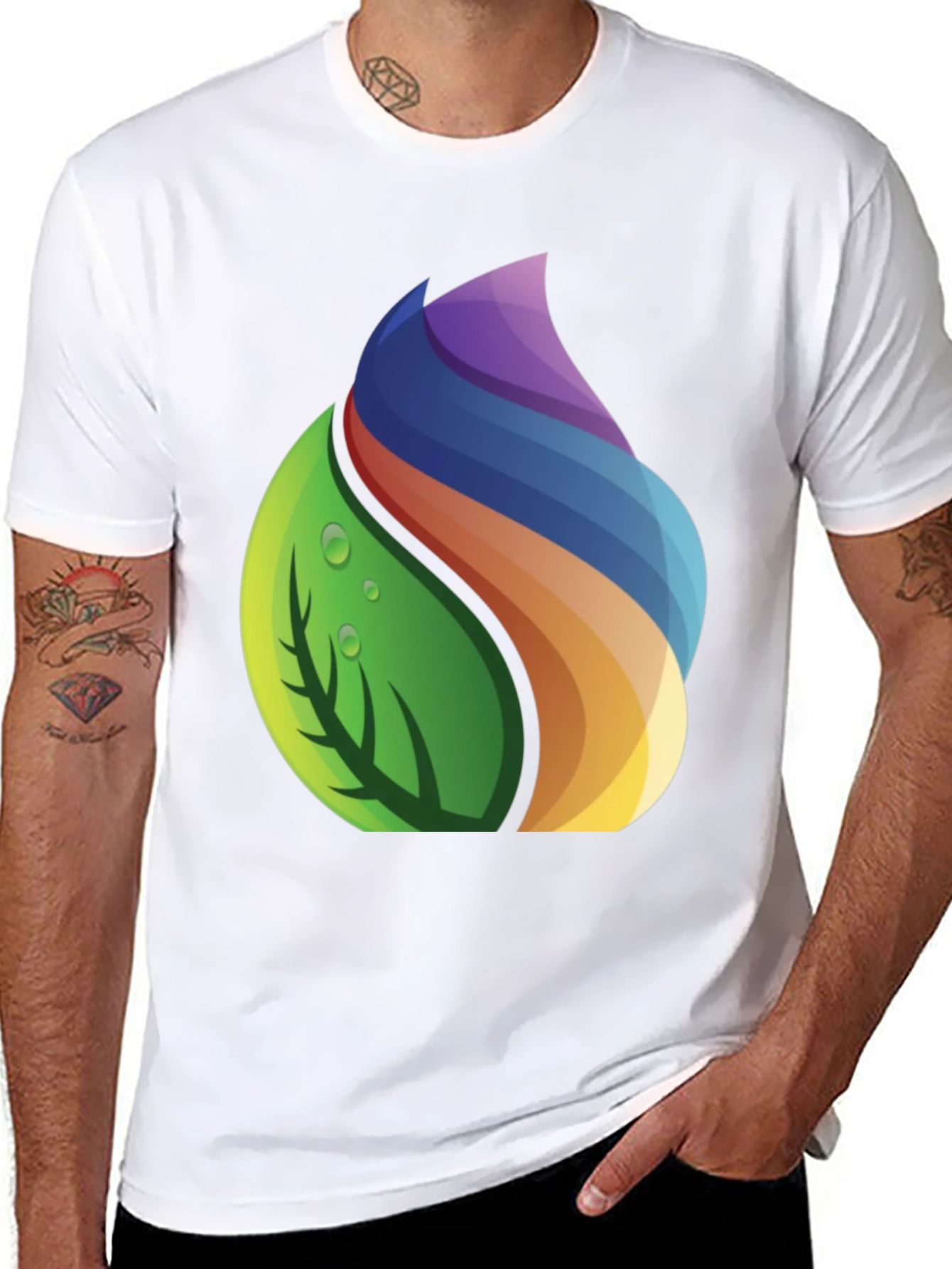 Nature Spectrum Graphic Tee - Soft Black Cotton
