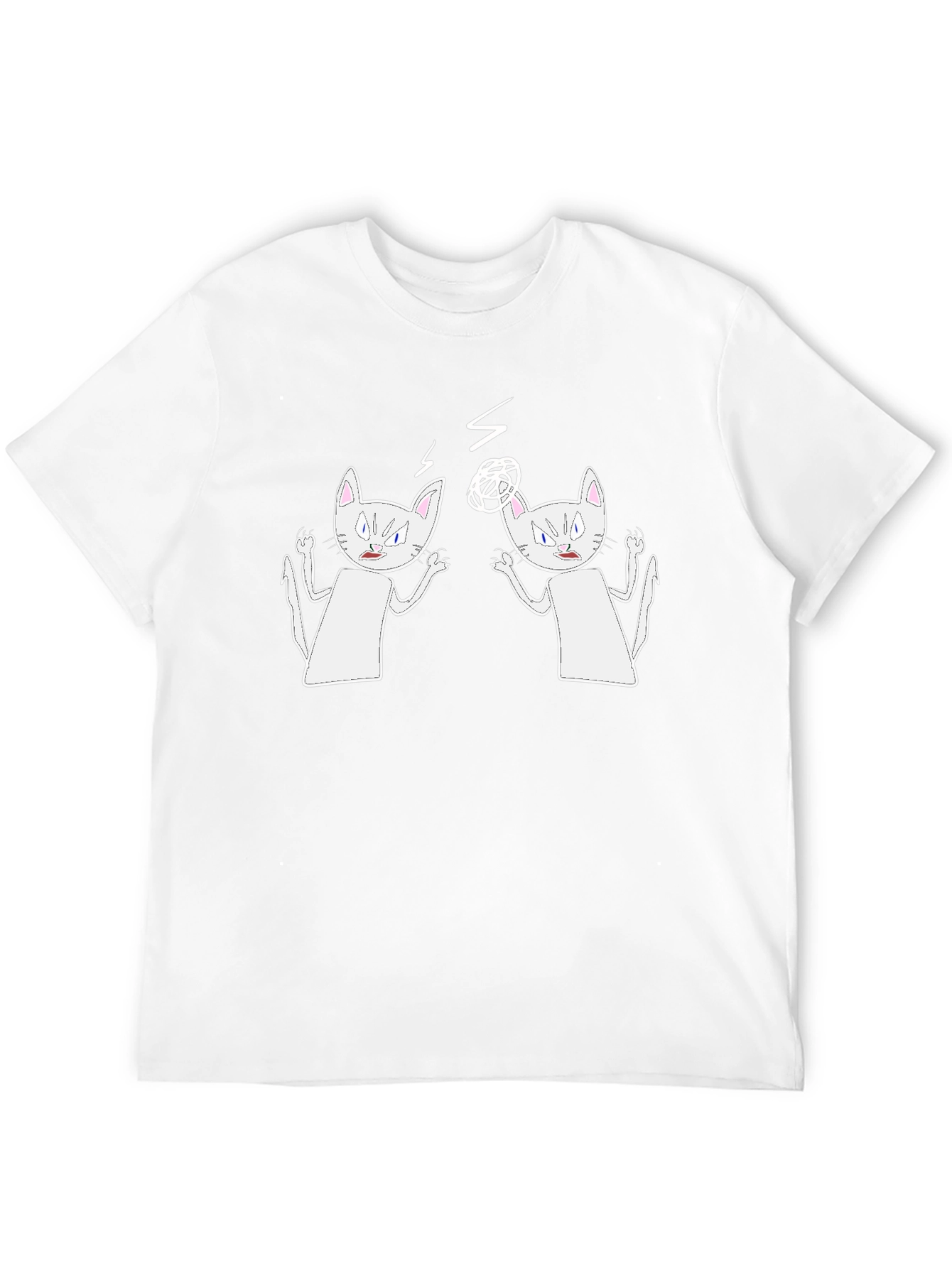 Quarrelsome Cats Graphic T-Shirt