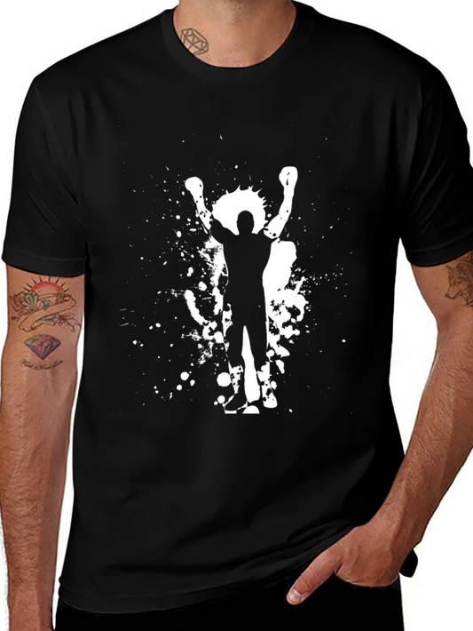 Rocky Balboa Graphic Tee - Black Cotton T-Shirt