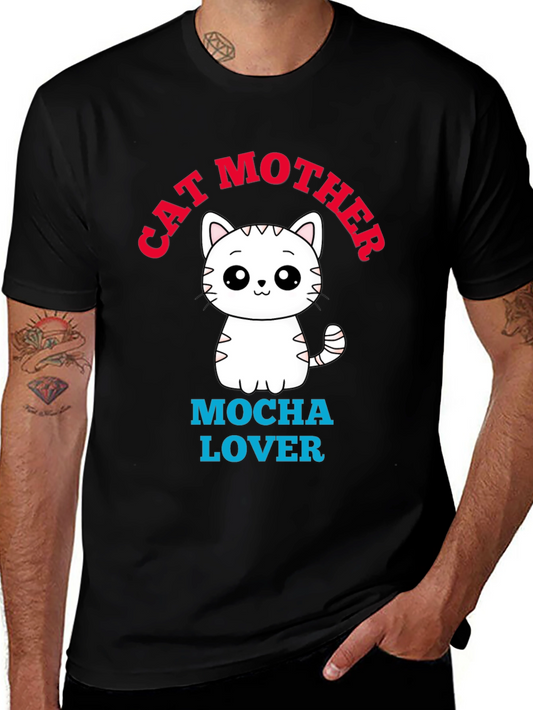 Cute Cat Mother Mocha Lover Graphic Tee