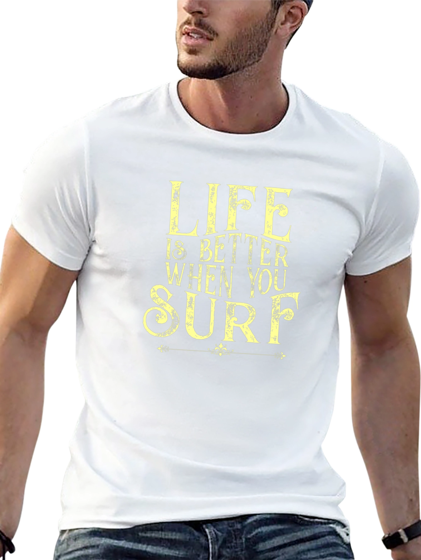 Life Is Better When You Surf Black T-Shirt