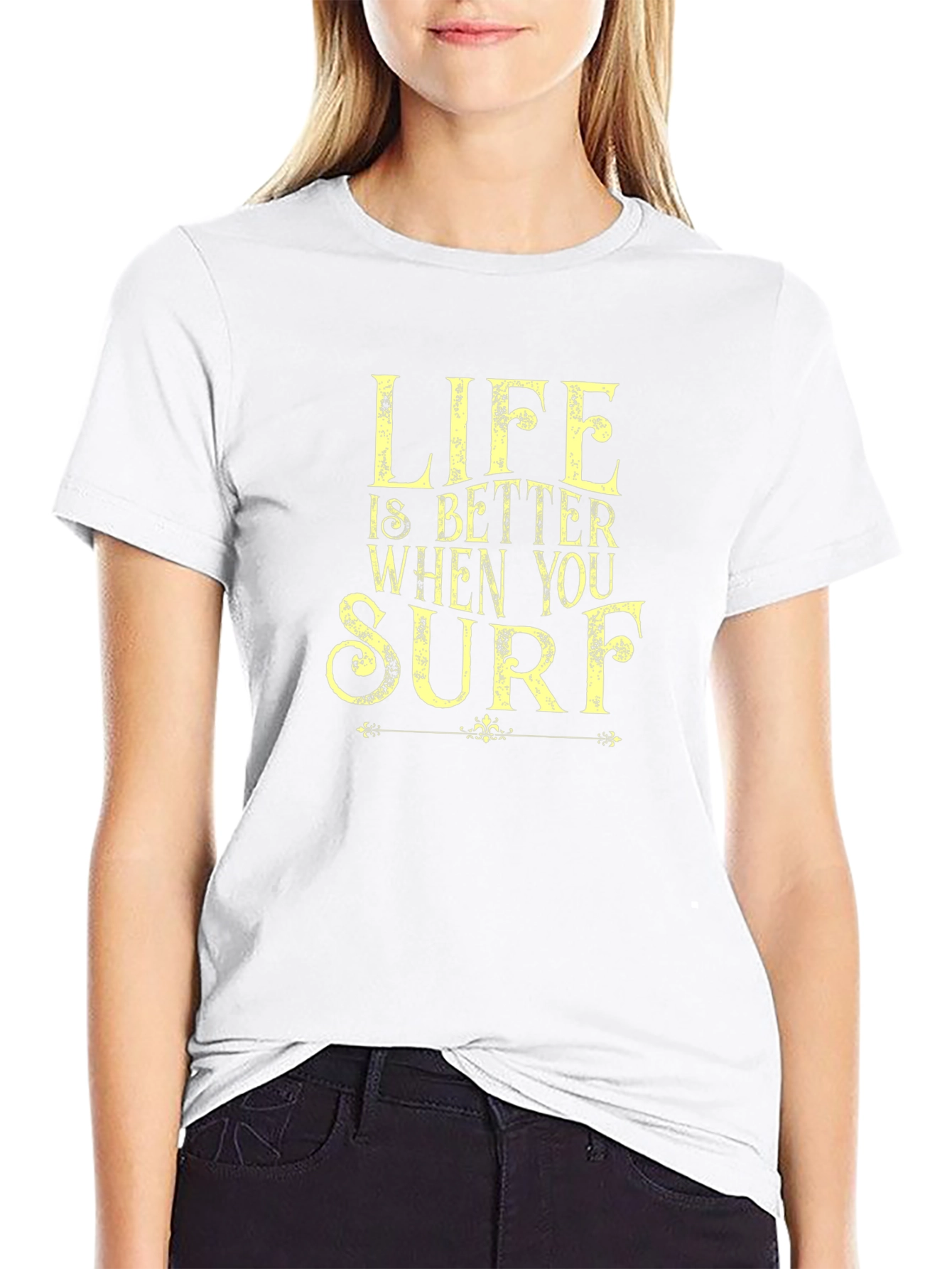 Life Is Better When You Surf Black T-Shirt