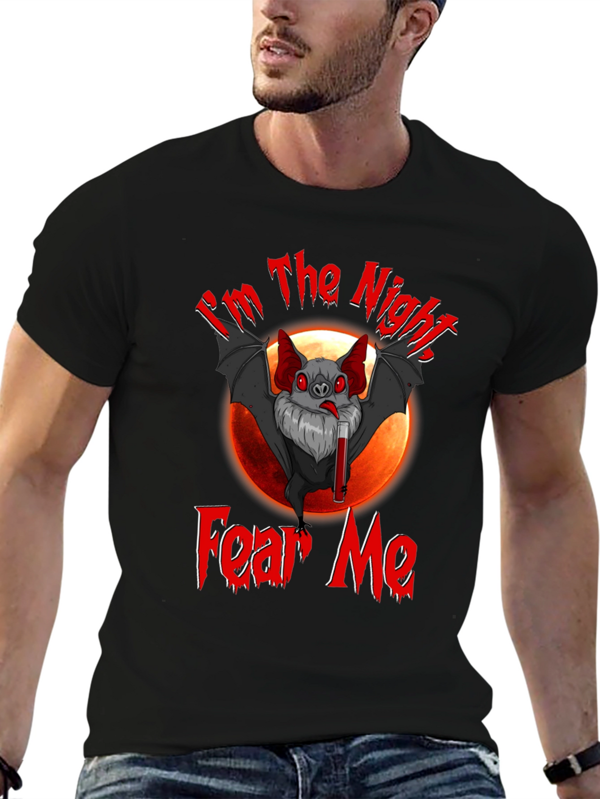 Im The Night Fear Me Bat Graphic T-Shirt