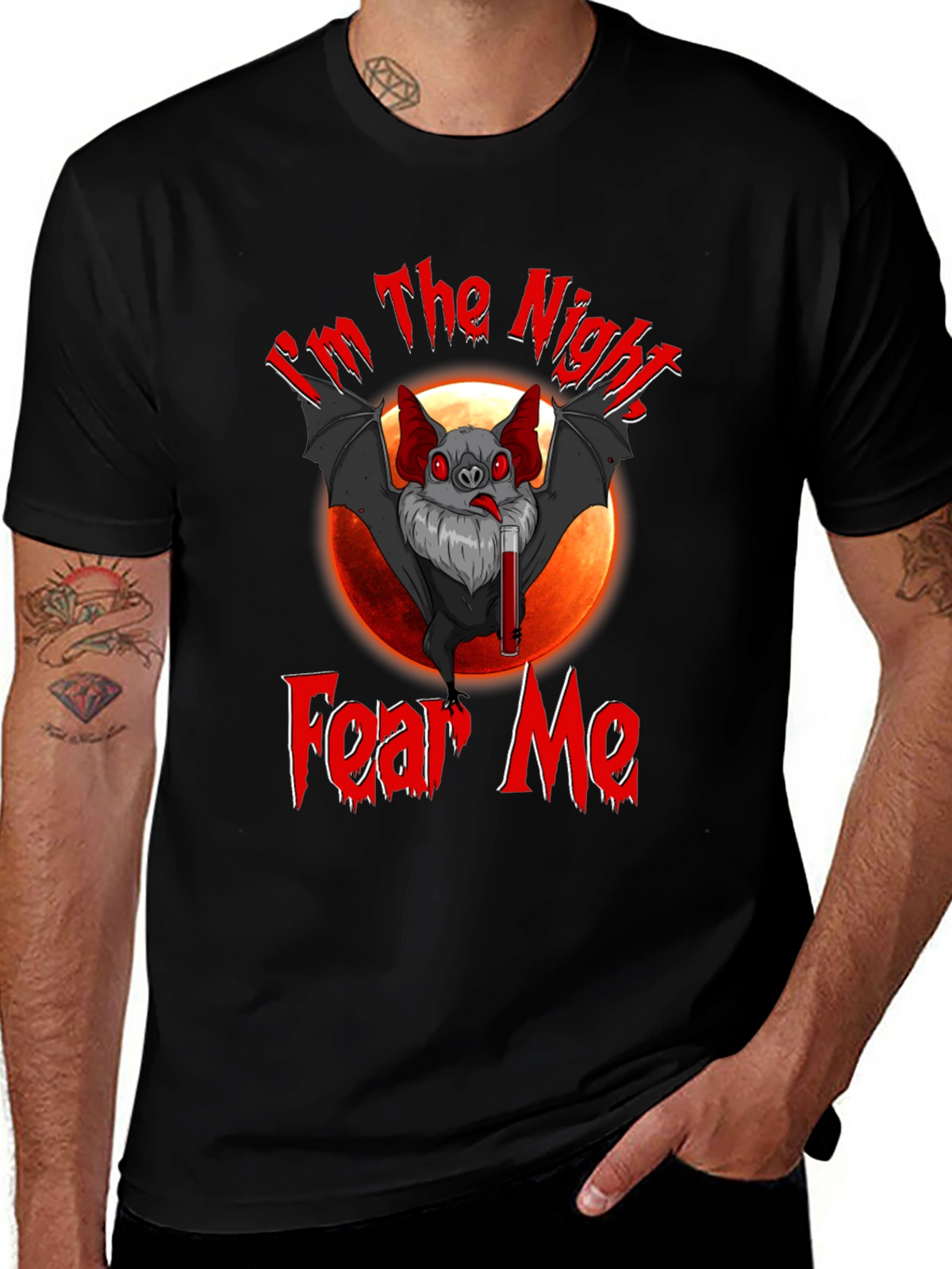Im The Night Fear Me Bat Graphic T-Shirt