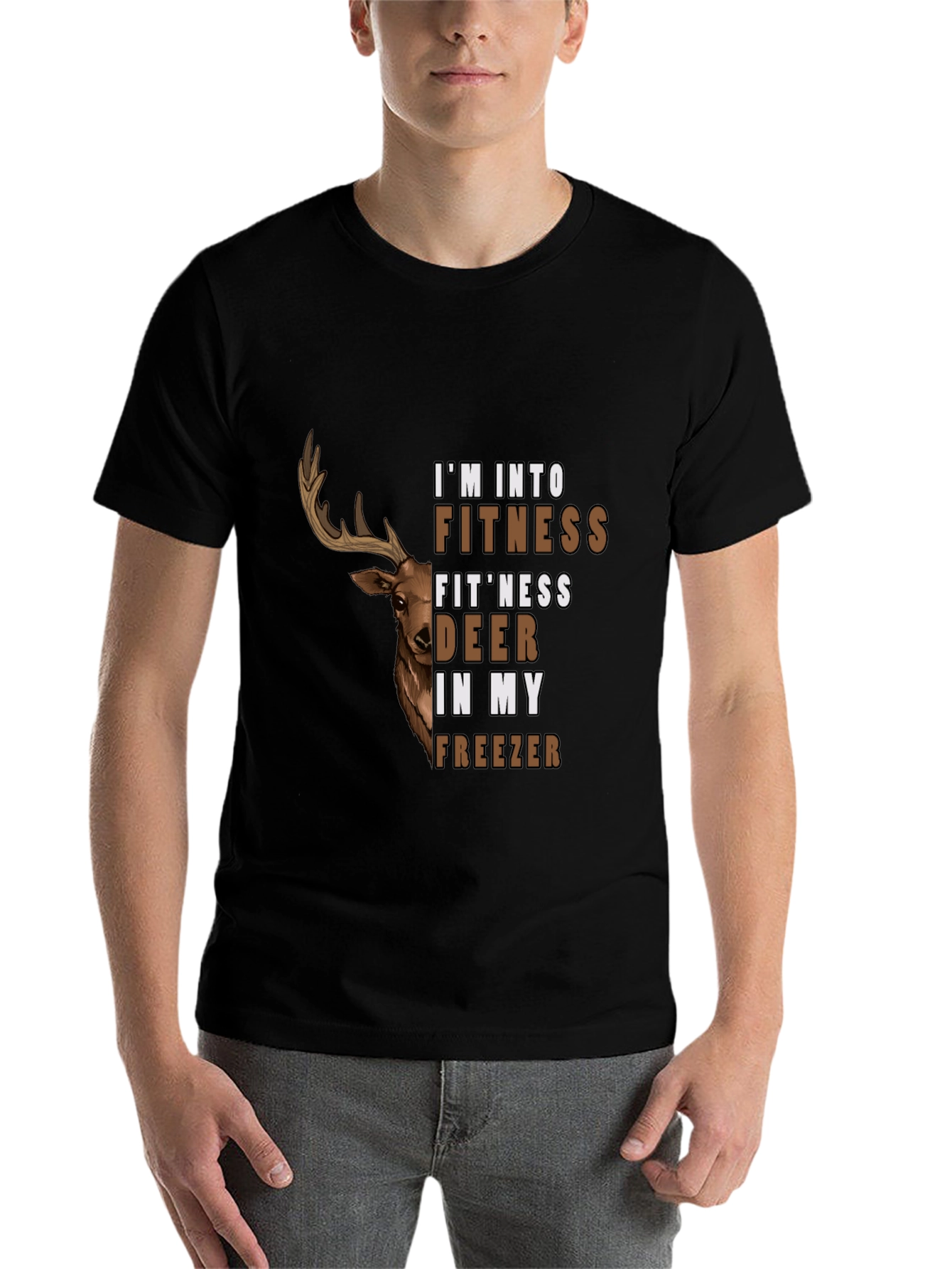 Fitness Deer in My Freezer Graphic T-Shirt