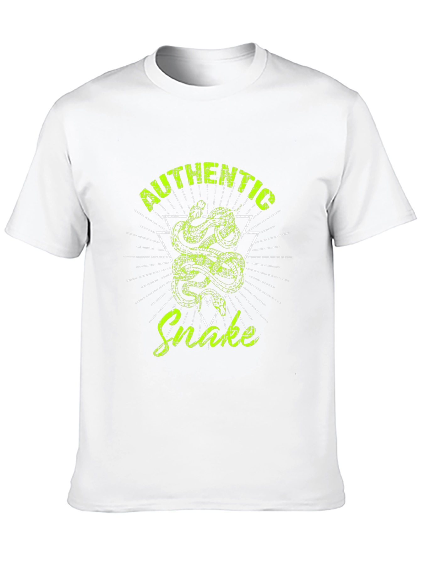 Authentic Snake Graphic Print Black T-Shirt