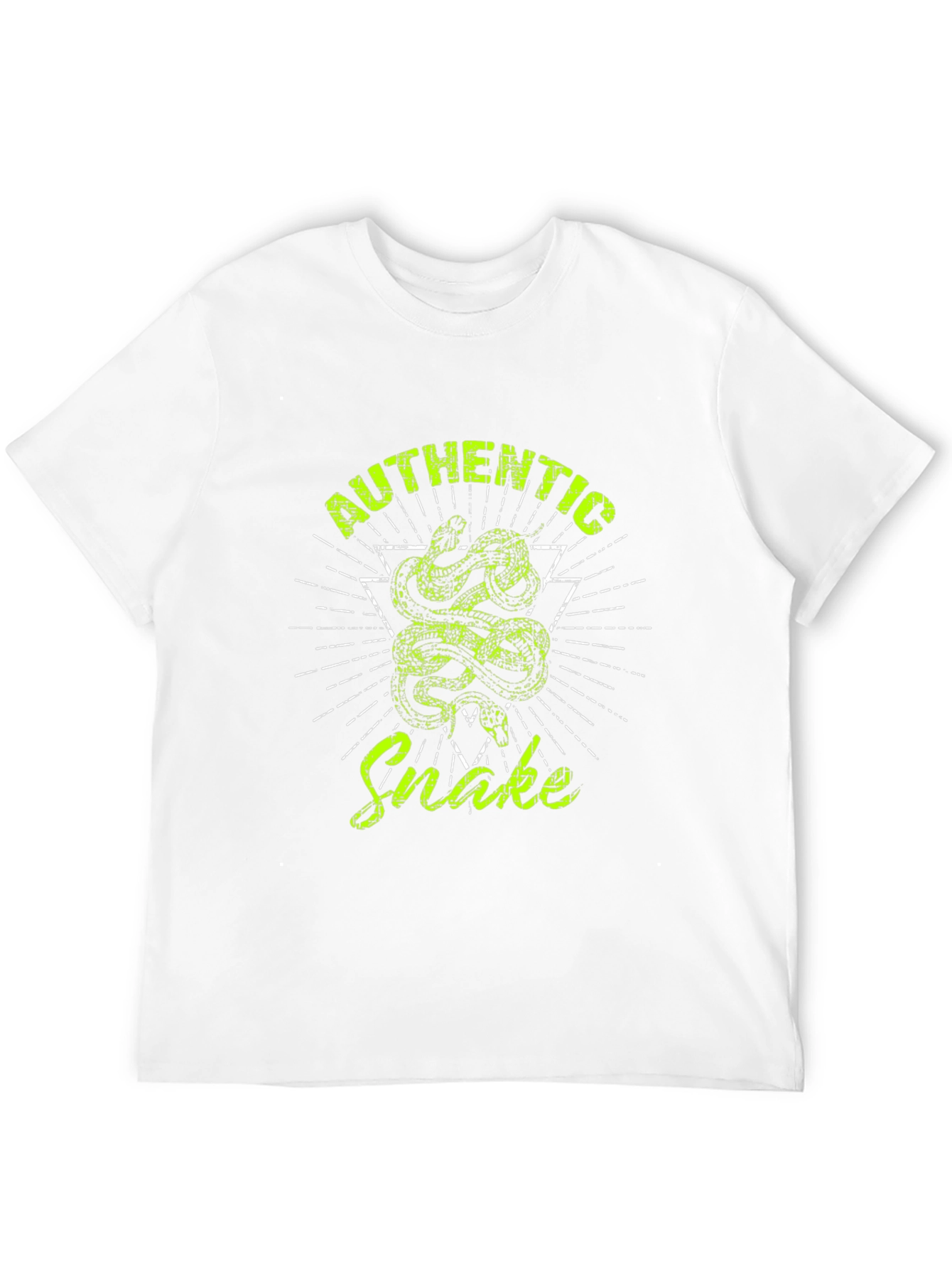Authentic Snake Graphic Print Black T-Shirt